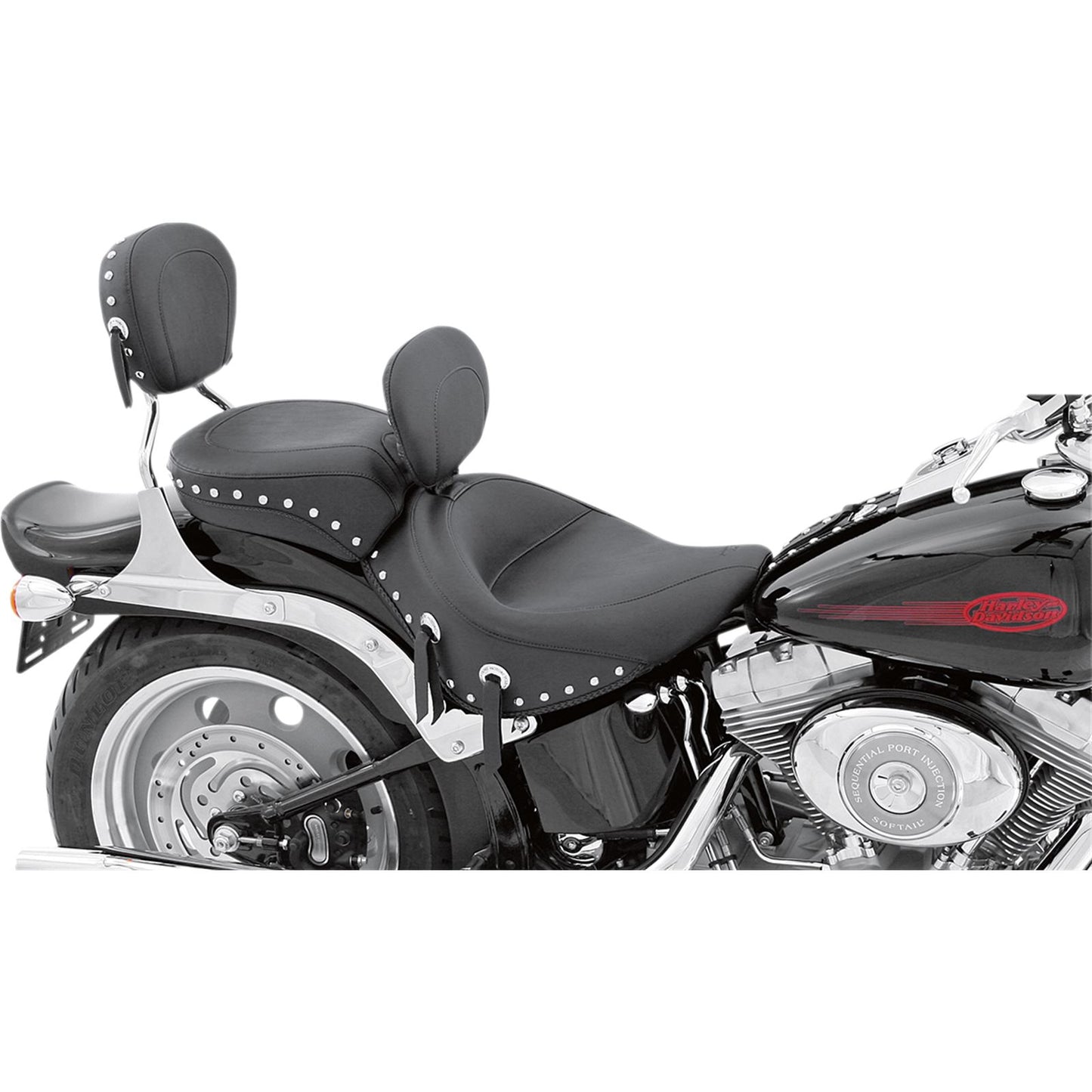Mustang Motorcycle Products Studded Solo Seat - Driver's Backrest - Softail '06-'10 79532_447487