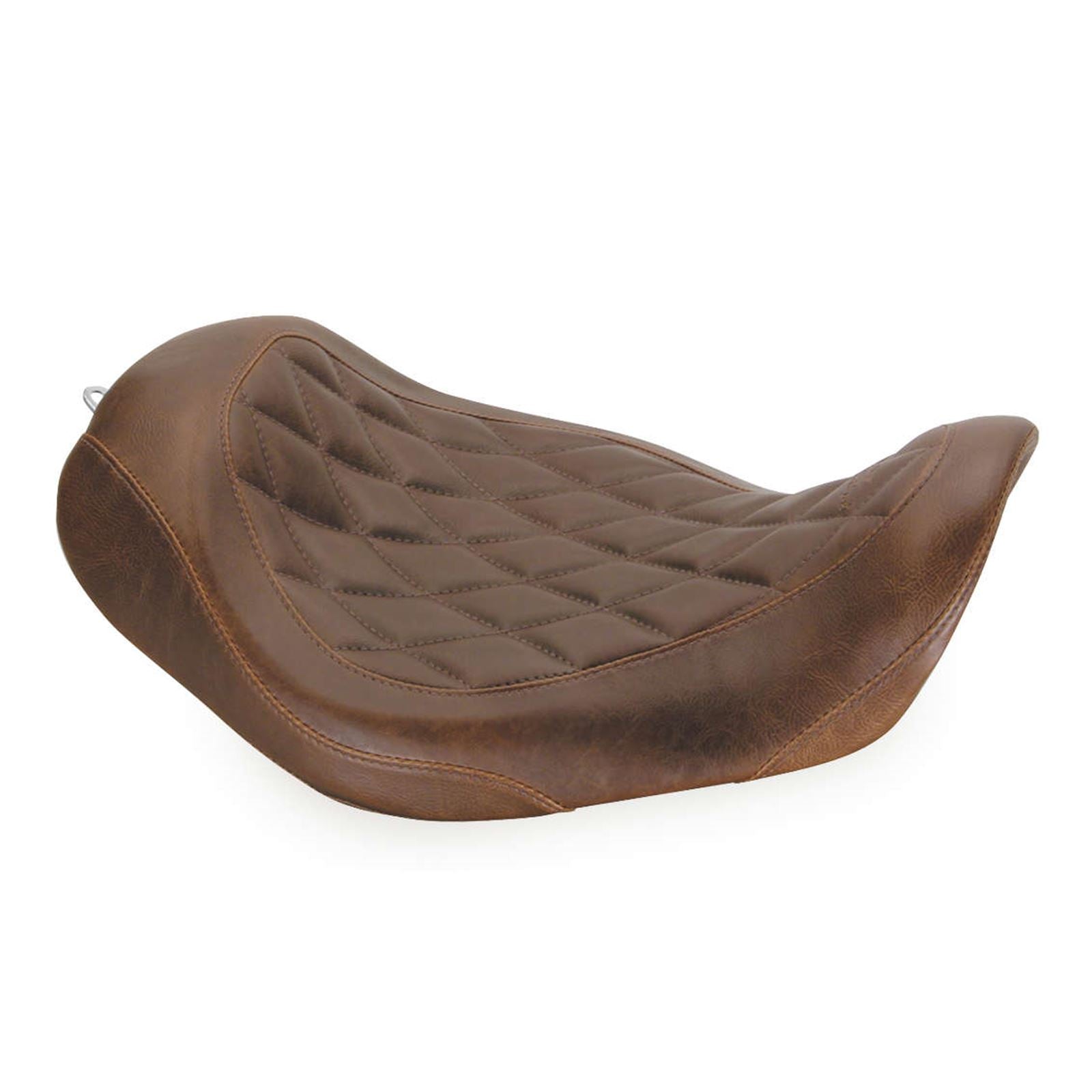 Mustang Motorcycle Products Wide Tripper Solo Seat - Brown - Diamond - Dyna 76706_107830