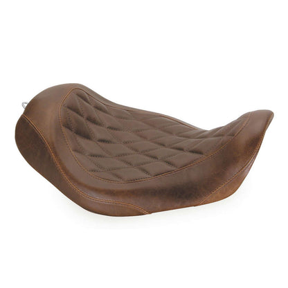 Mustang Motorcycle Products Wide Tripper Solo Seat - Brown - Diamond - Dyna 76706_107830