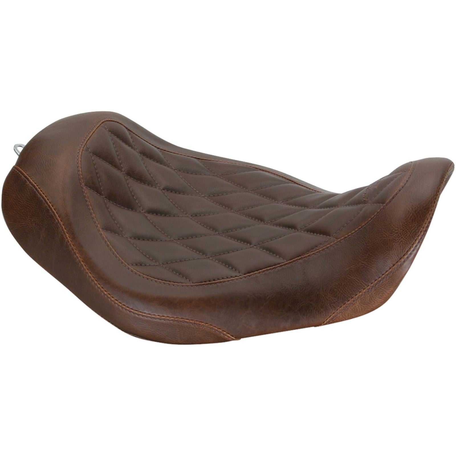 Mustang Motorcycle Products Wide Tripper Solo Seat - Brown - Diamond - Dyna 76706_447655