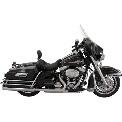 Mustang Motorcycle Products Lowdown Vintage Seat with Driver Backrest - Black Studded 79912_447399