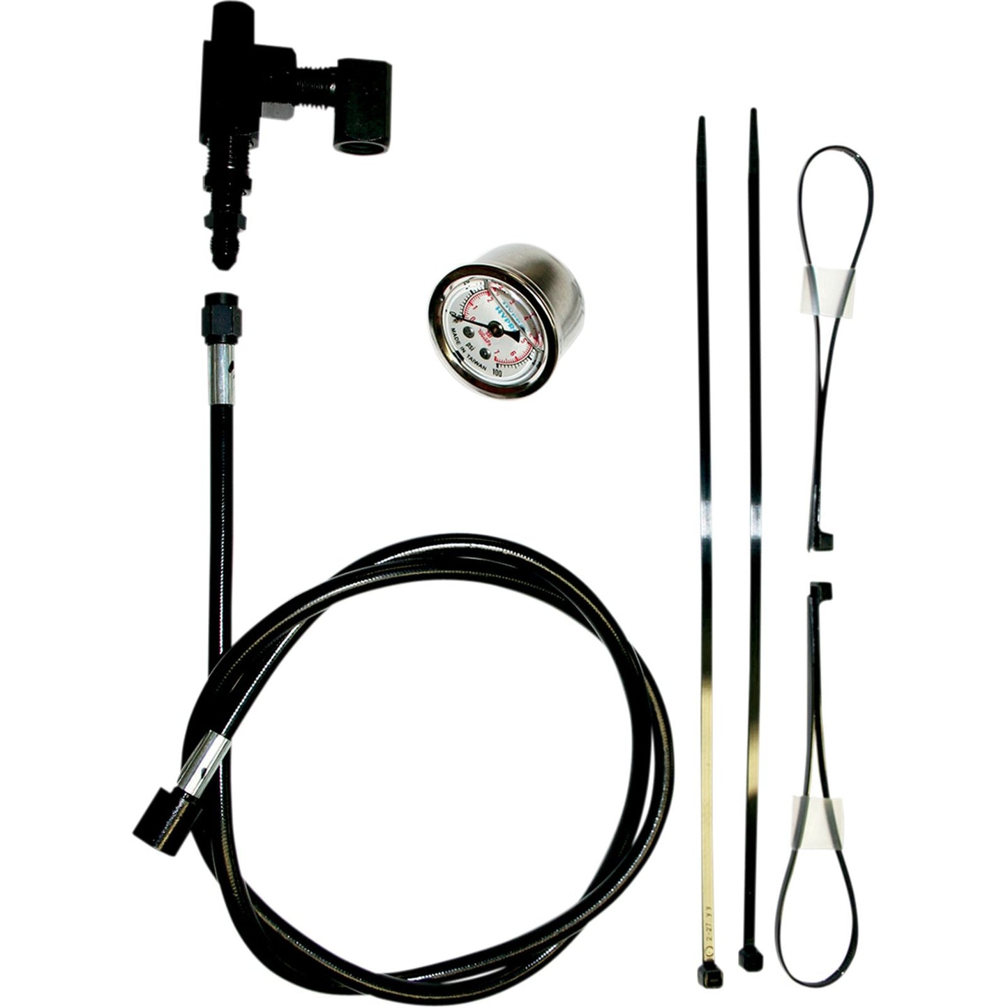 Feuling Remote Oil Pressure Gauge/Line Kit - Black 9019_387111