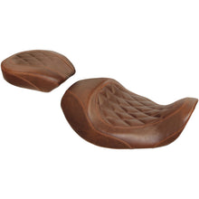 Mustang Motorcycle Products Wide Tripper Rear Seat - Diamond - Brown - Dyna 76709_447656