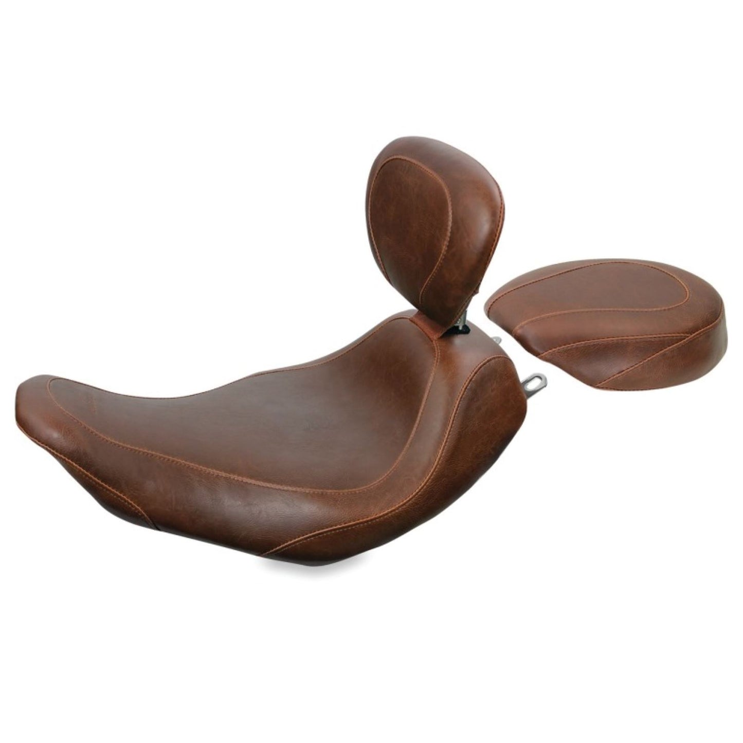 Mustang Motorcycle Products Wide Tripper Rear Seat - Brown 76721_1674254