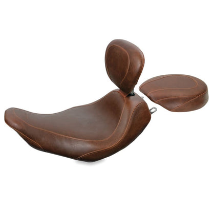 Mustang Motorcycle Products Wide Tripper Rear Seat - Brown OPEN BOX [MPN: 76721]_2395505