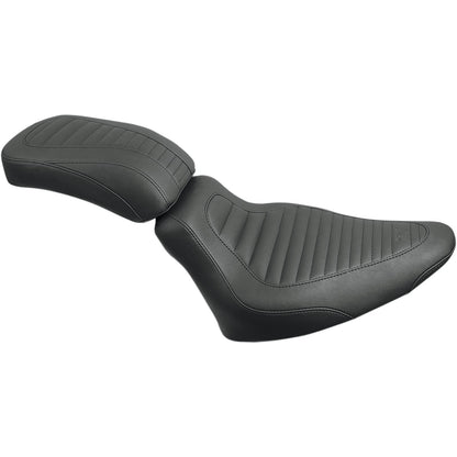 Mustang Motorcycle Products Rear Tripper Seat - Tuck and Roll -  FLST '08-'17 76737_447521