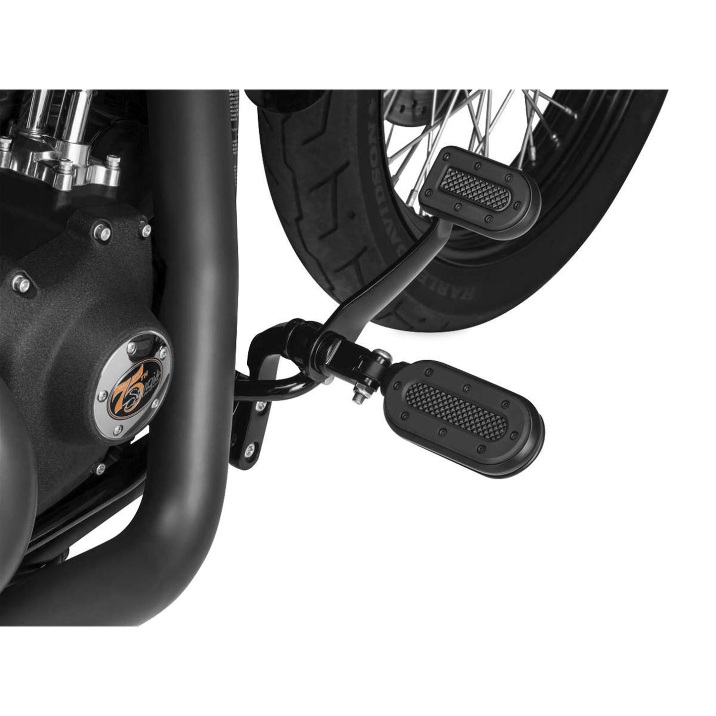 Kuryakyn Heavy Switchblade Peg - Black with Adapter 7028_108349
