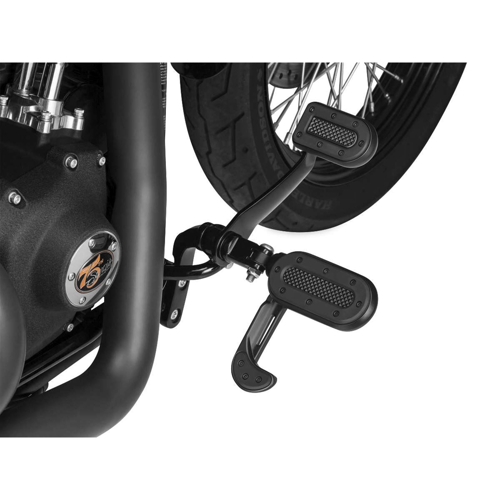 Kuryakyn Heavy Switchblade Peg - Black with Adapter 7028_108350
