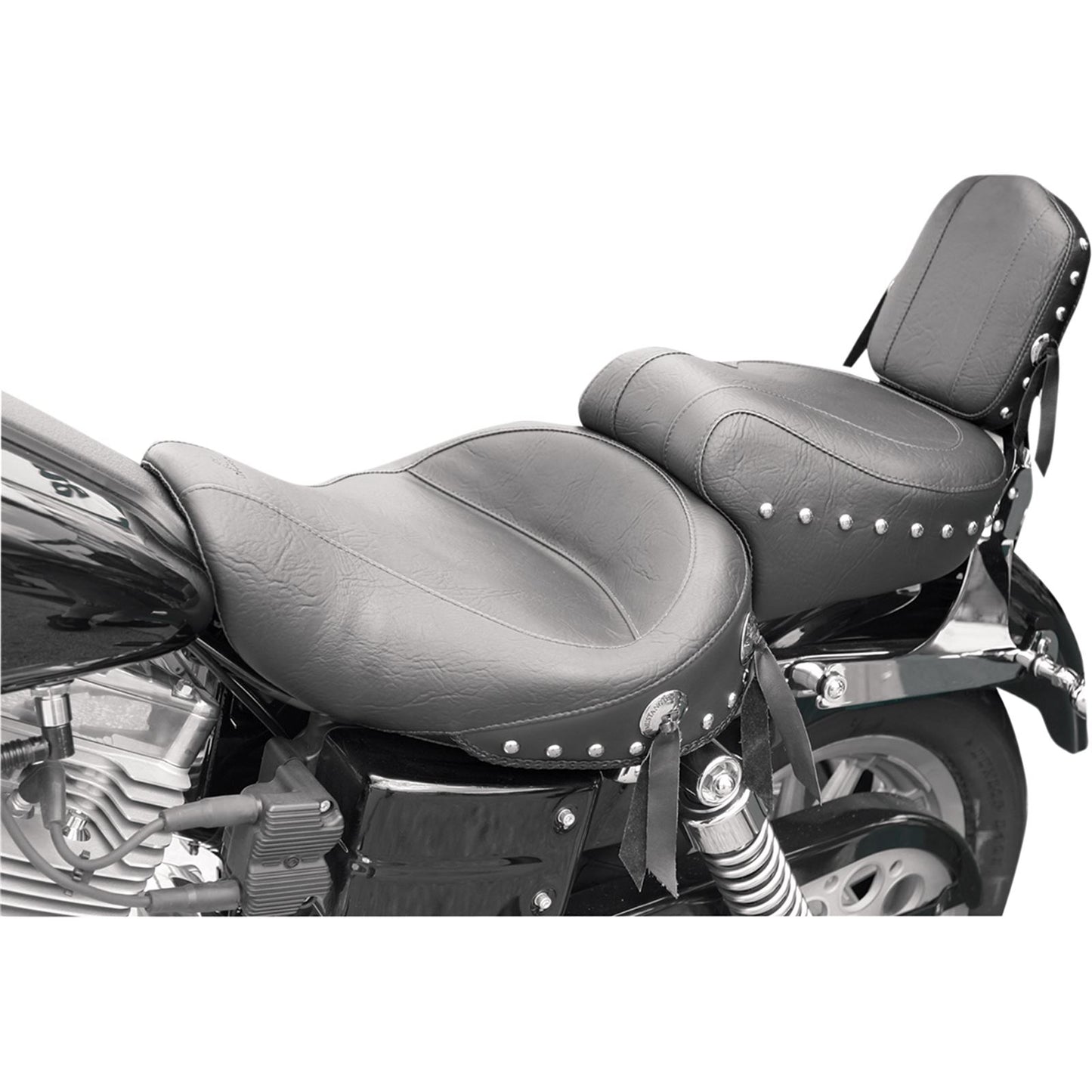Mustang Motorcycle Products Wide Studded Seat - Dyna '04-'05 75109_447604