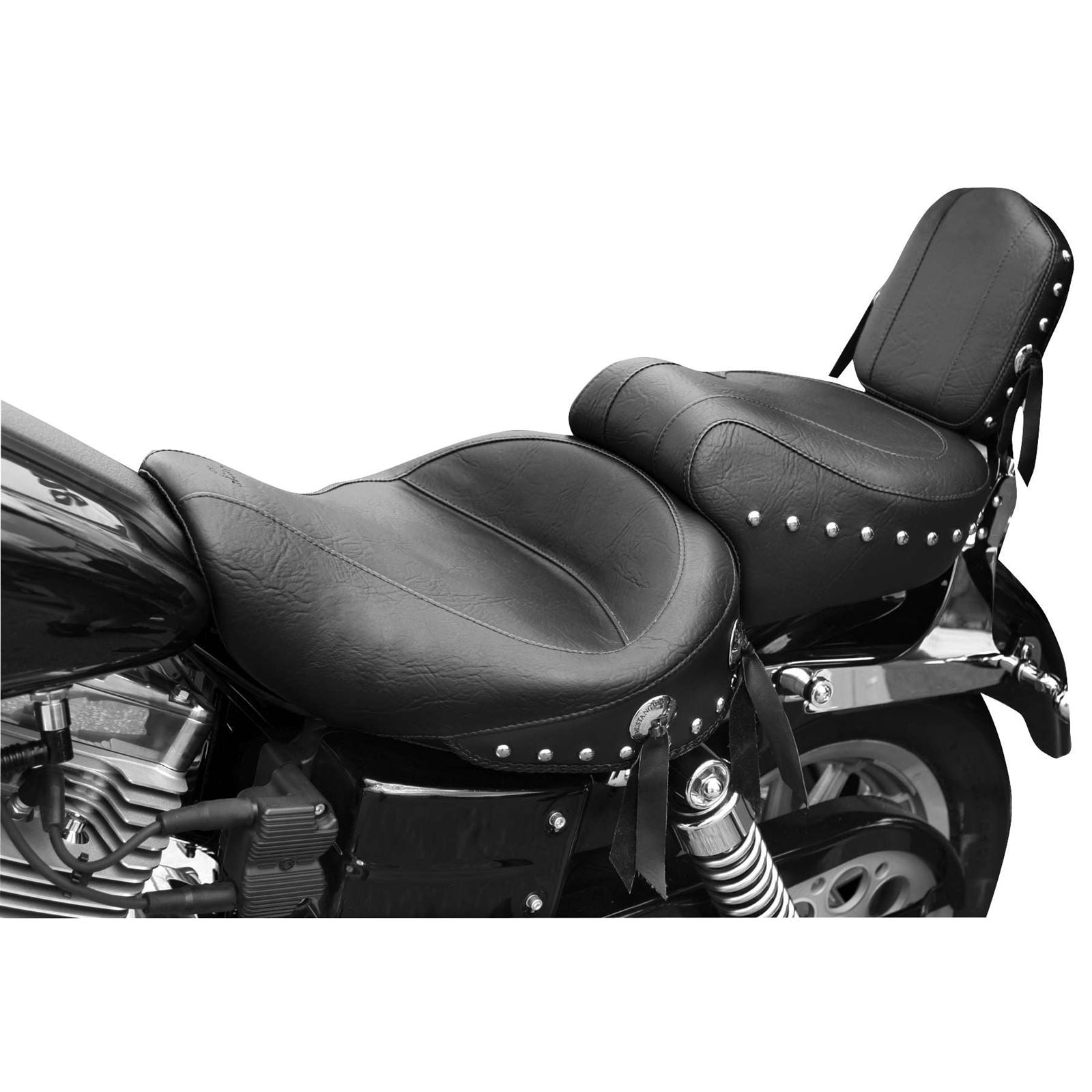 Mustang Motorcycle Products Wide Studded Seat - Dyna '04-'05 75109_108436