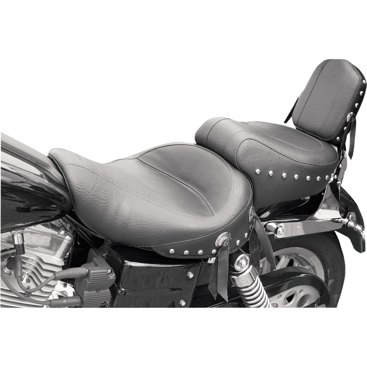 Mustang Motorcycle Products Wide Studded Seat - FXDWG '96-'03 75530_448236