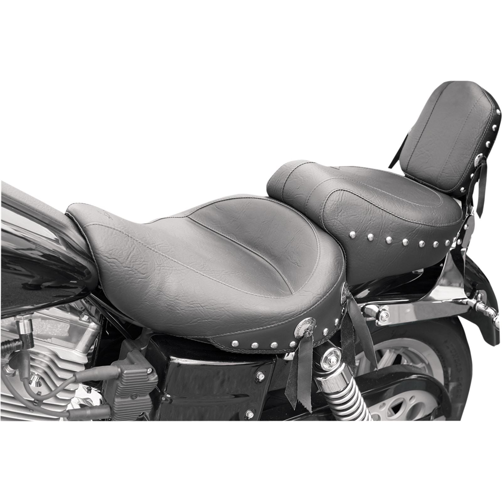 Mustang Motorcycle Products Wide Studded Seat - FXDWG '96-'03 75530_448236