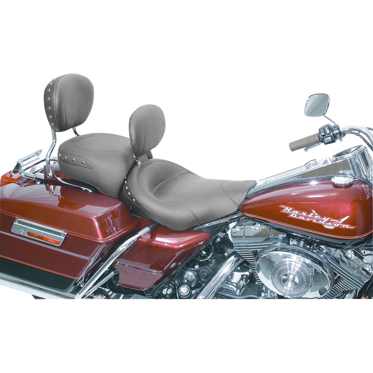Mustang Motorcycle Products Wide Rear Seat - Studded - FLHR '97-'13 79112_447295