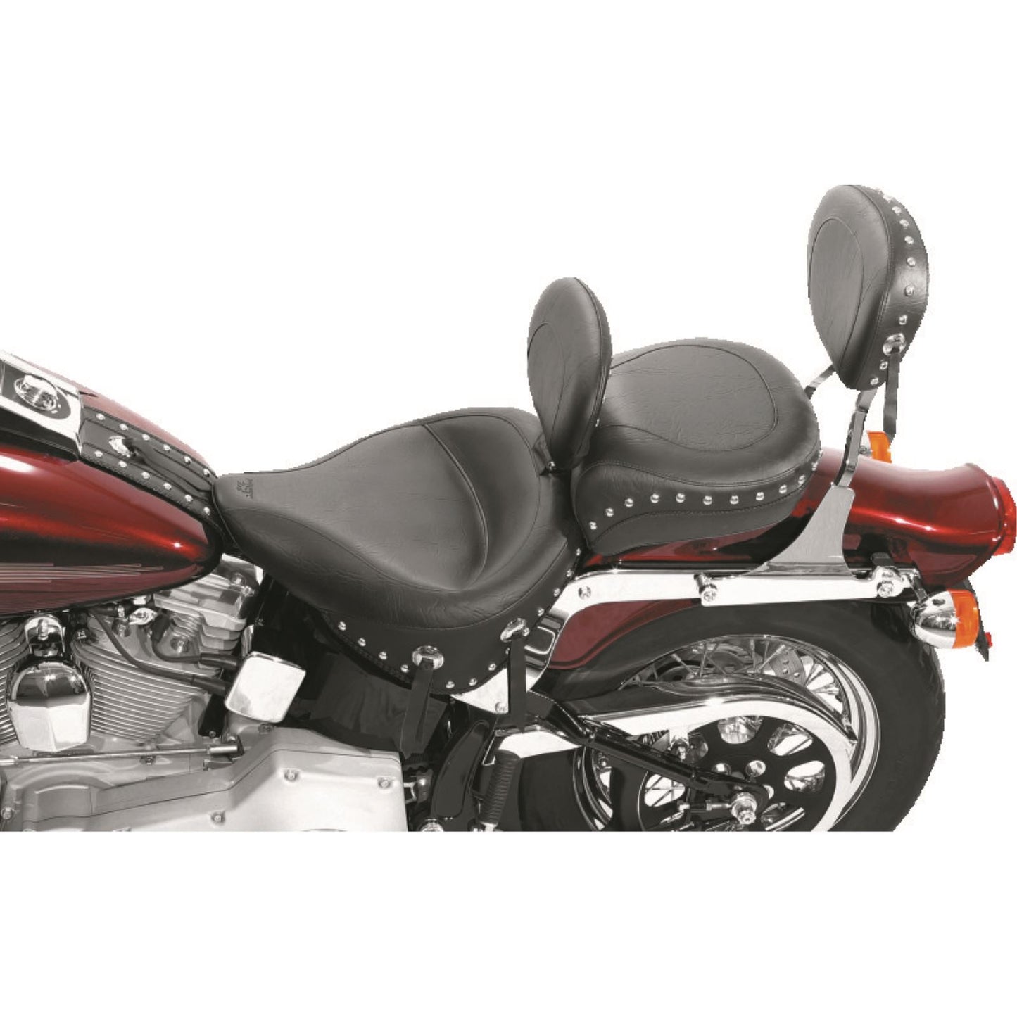 Mustang Motorcycle Products Wide Studded Seat - Driver's Backrest - Softail '00-'05 79120_1674920