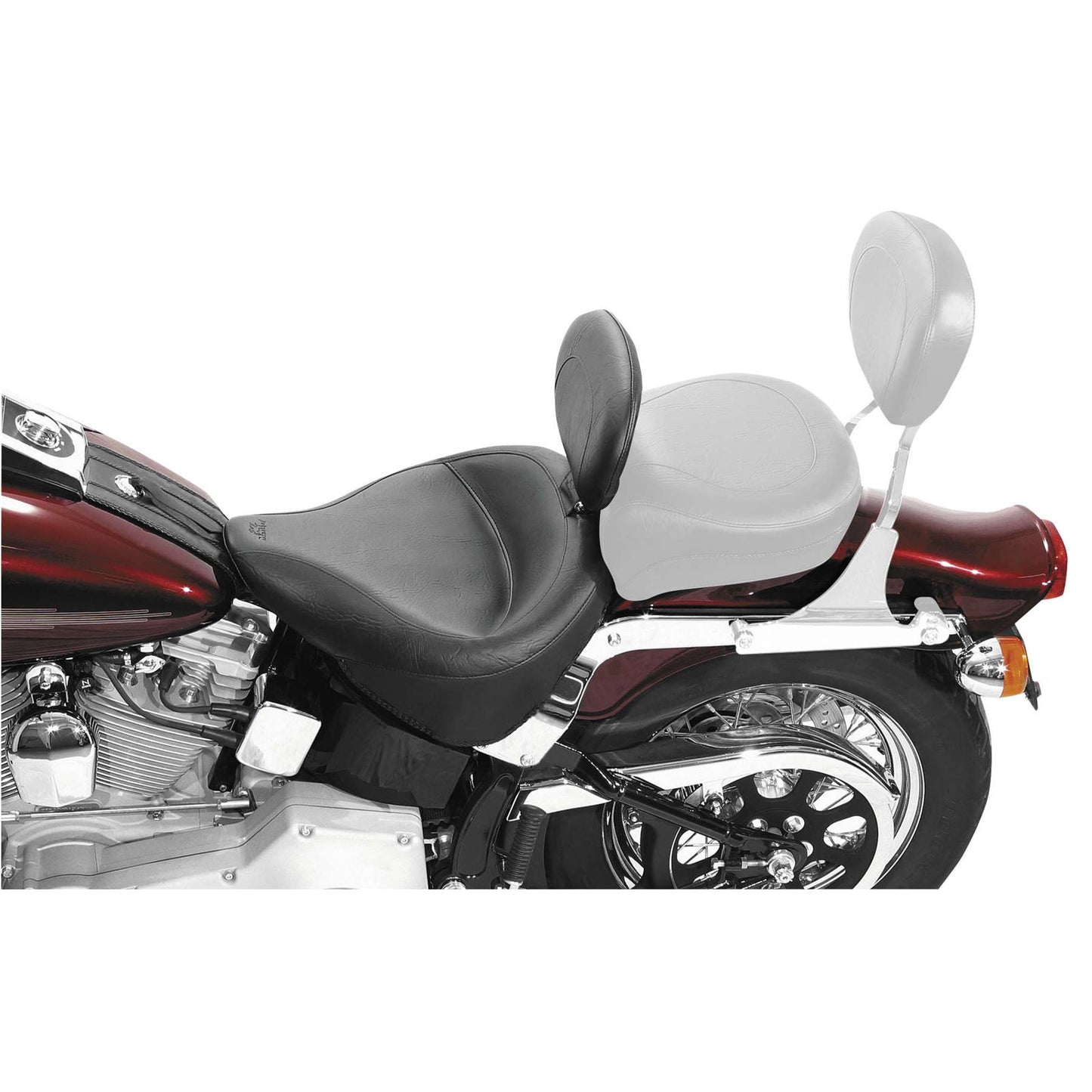 Mustang Motorcycle Products Vintage Solo Seat - Driver's Backrest - FLST '00-'05 79121_108559