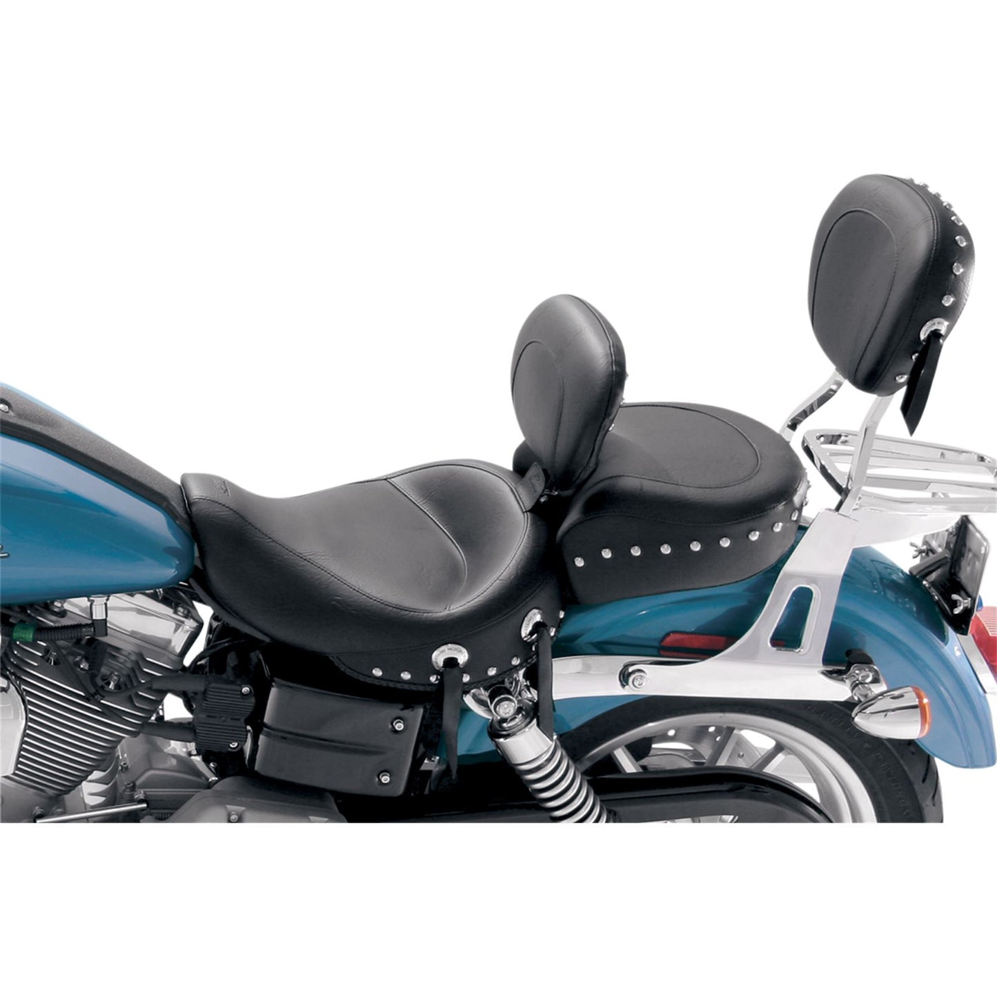 Mustang Motorcycle Products Wide Studded Solo Seat - Driver's Backrest - FXD '06-'17 79346_447630