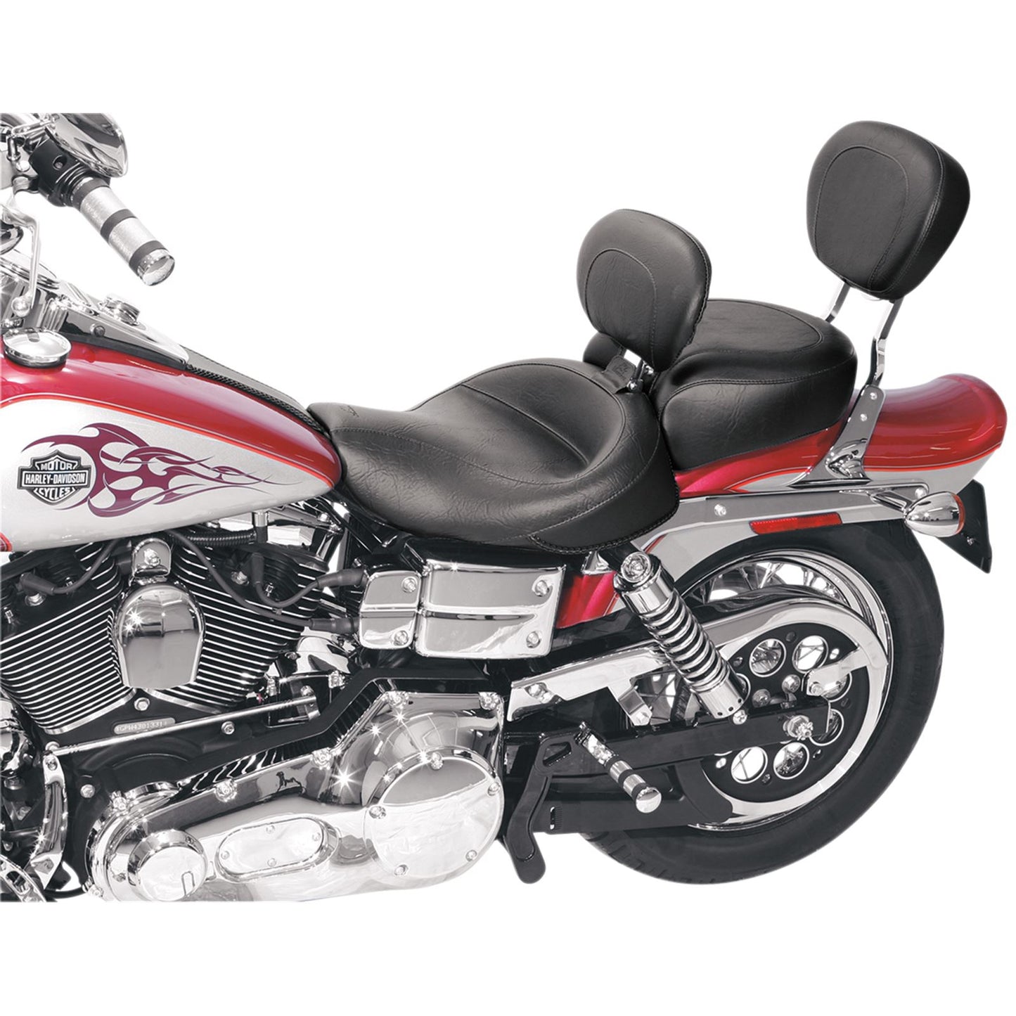 Mustang Motorcycle Products Wide Vintage Solo Seat - Driver's Backrest - FXD '06-'17 79358_447632