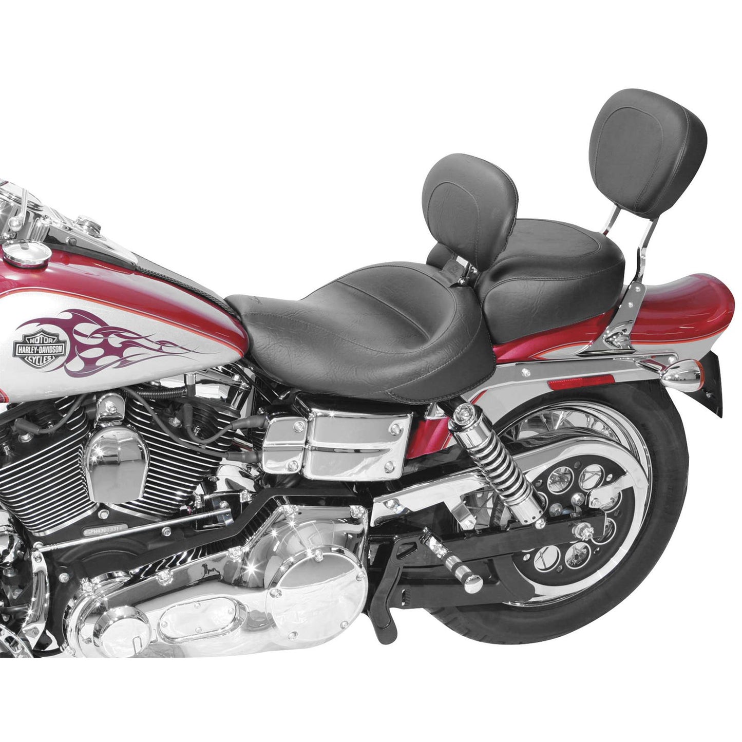 Mustang Motorcycle Products Wide Vintage Solo Seat - Driver's Backrest - FXD '06-'17 79358_108568