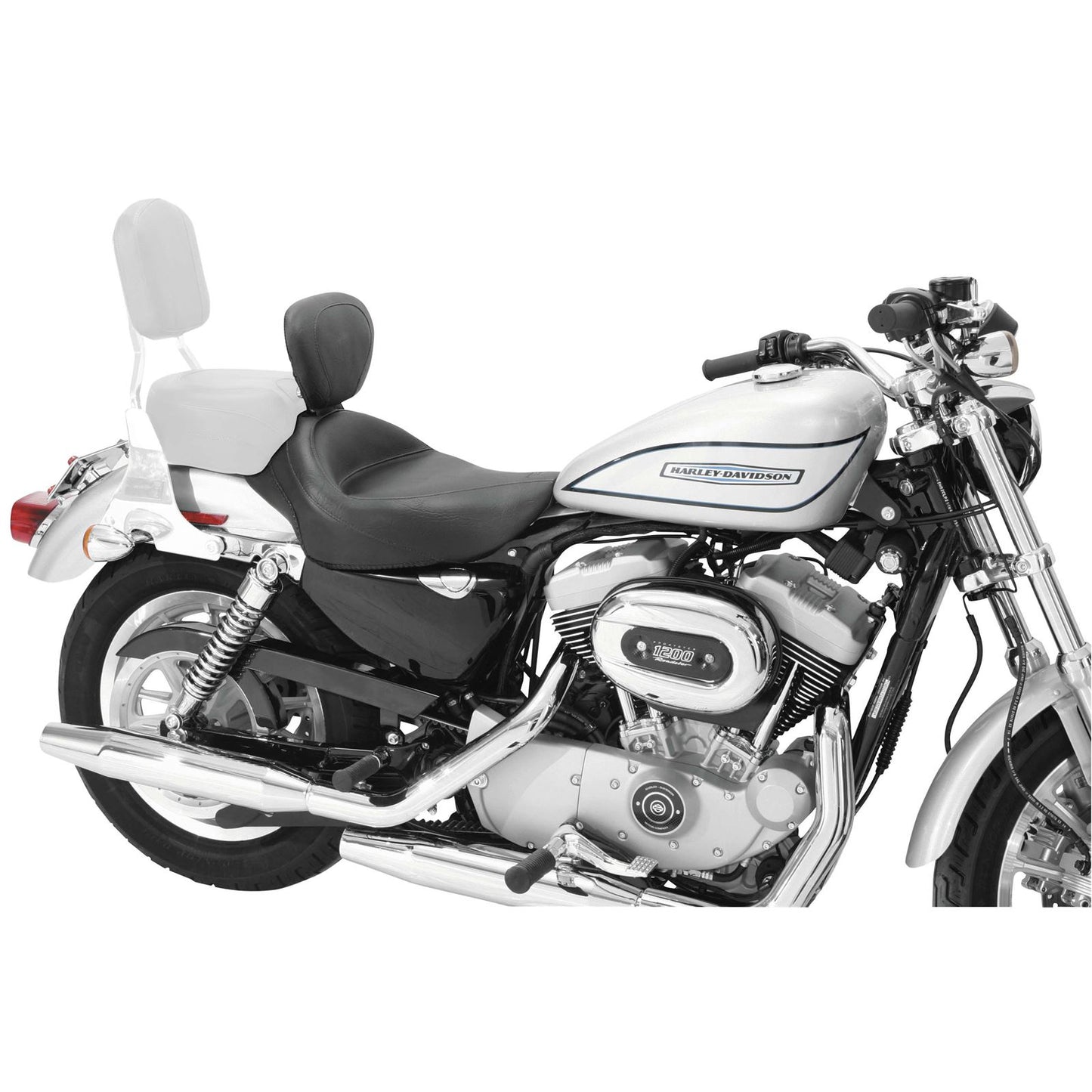 Mustang Motorcycle Products Wide Vintage Solo Seat - Driver's Backrest - XL '04+ 79429_108570