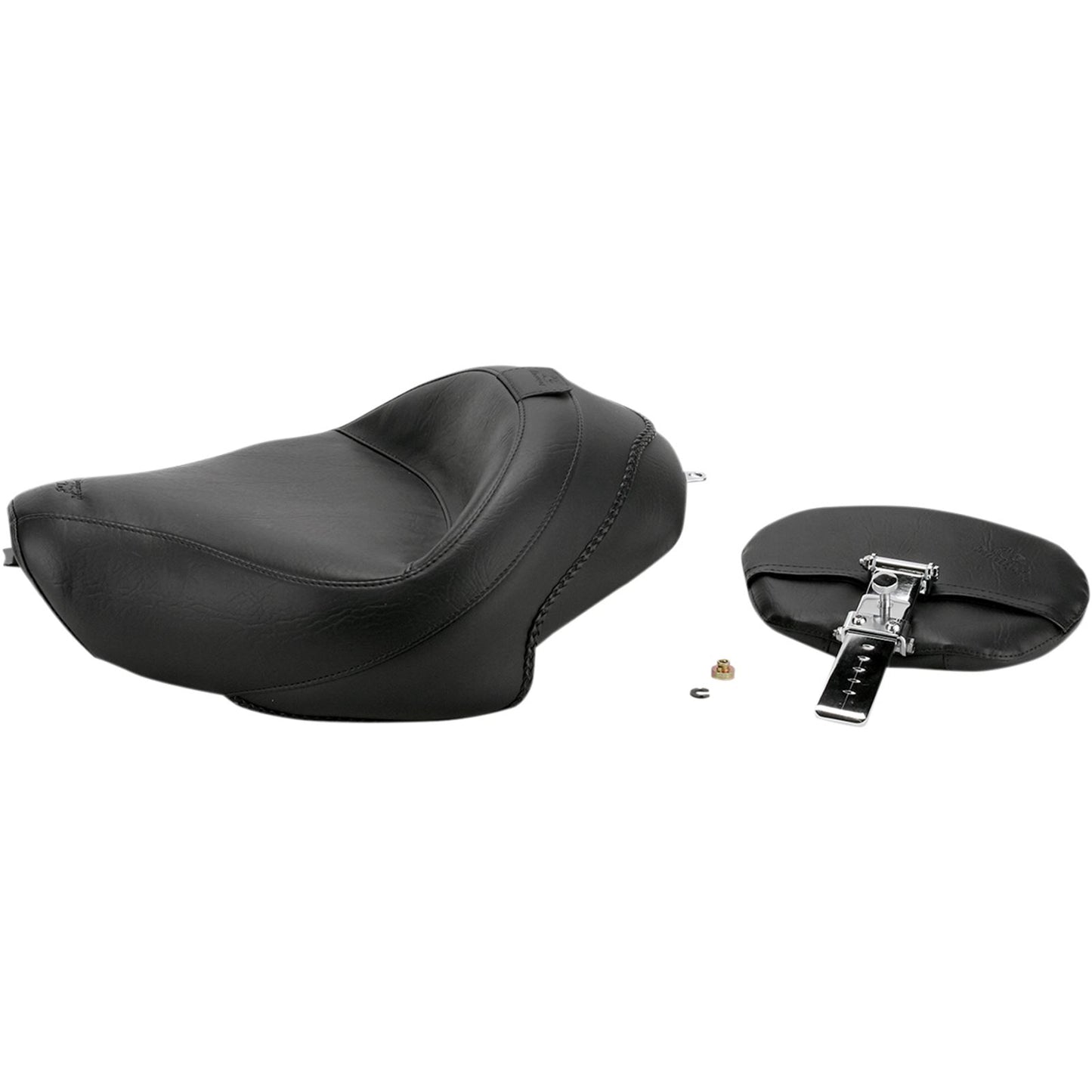 Mustang Motorcycle Products Wide Vintage Solo Seat - Driver's Backrest - XL '04+ 79429_447719