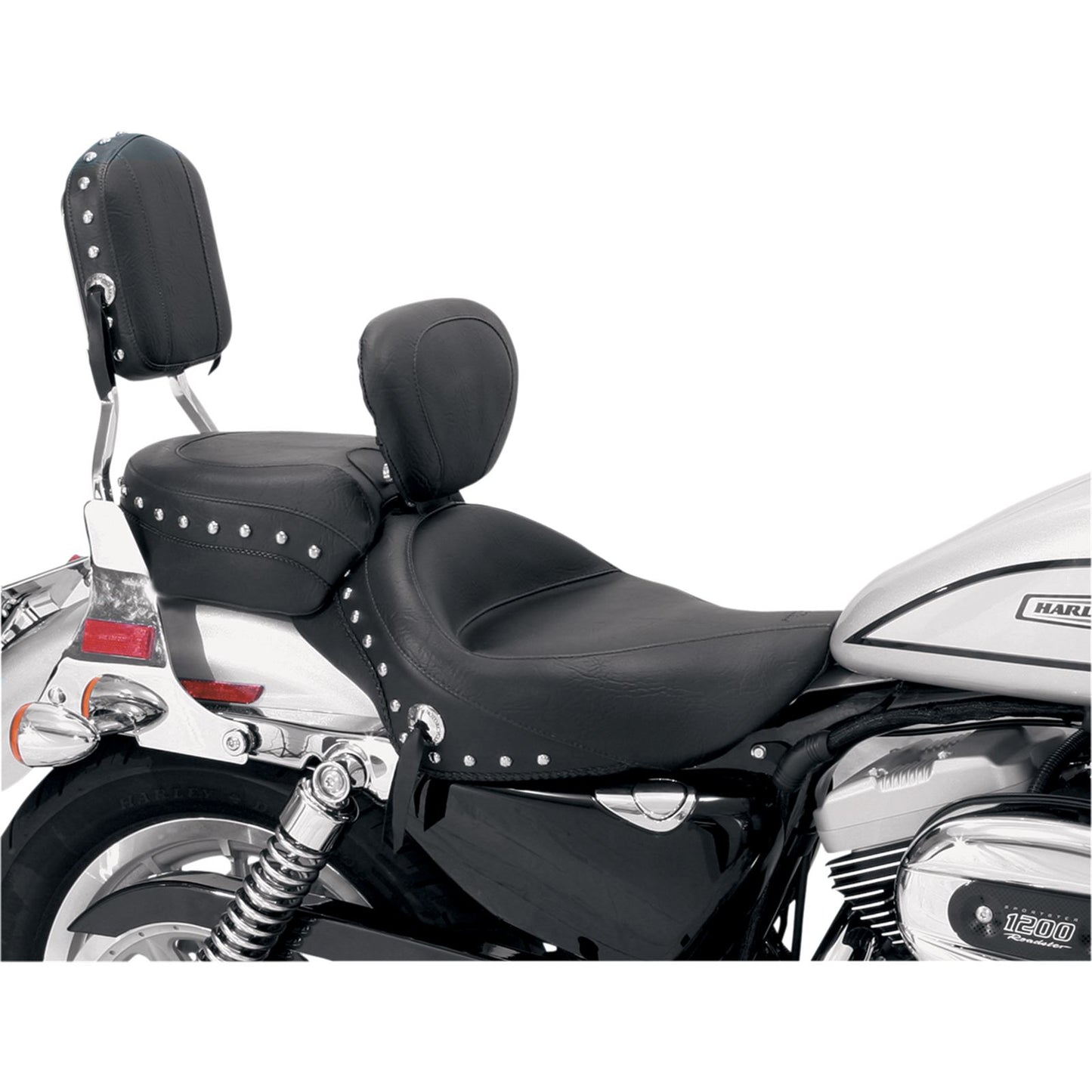 Mustang Motorcycle Products Wide Studded Solo Seat - Driver's Backrest - XL '04+ 79437_447720