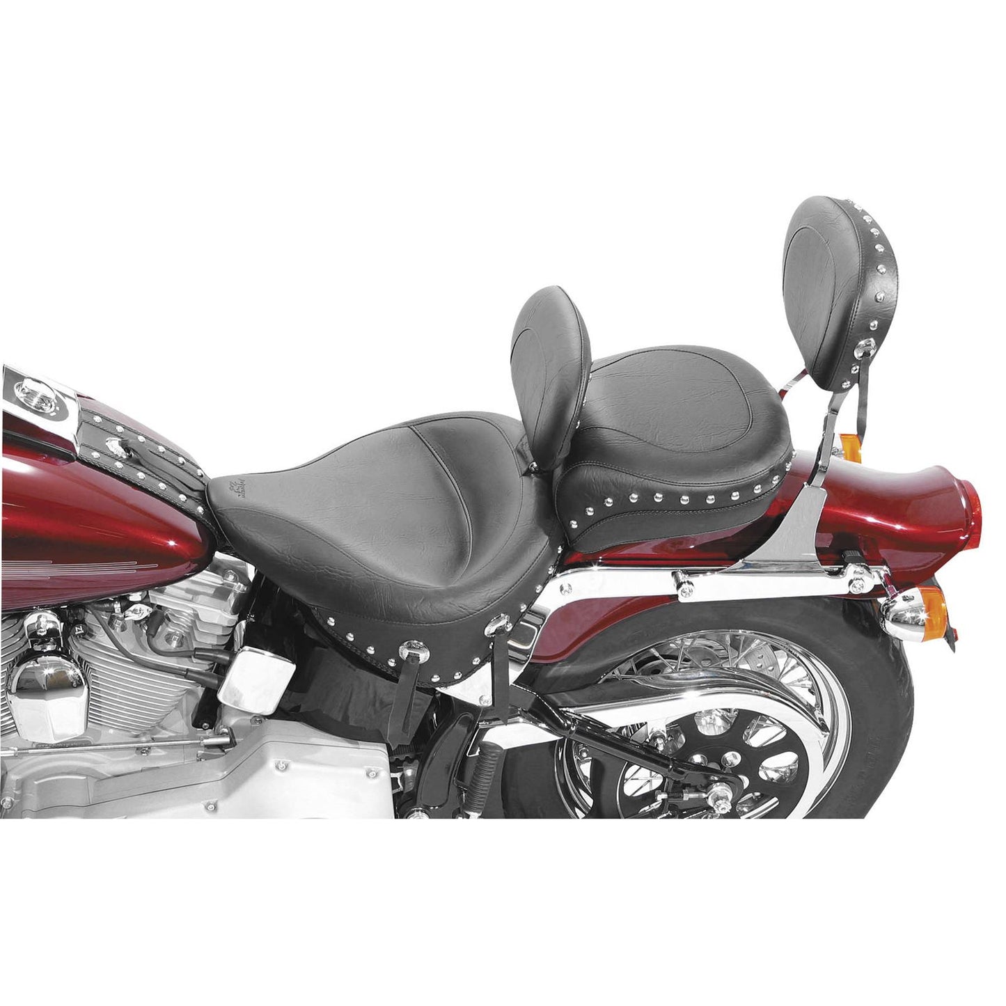 Mustang Motorcycle Products Wide Solo Seat - Driver's Backrest - FLST '08-'17 79485_108574