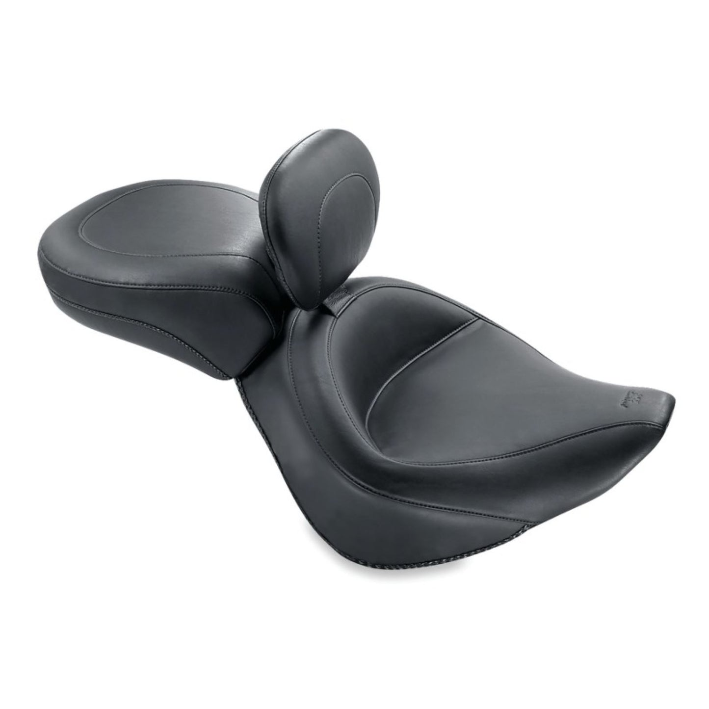 Mustang Motorcycle Products Wide Solo Seat with Driver Backrest - 8-17 FLST 79487_1674592