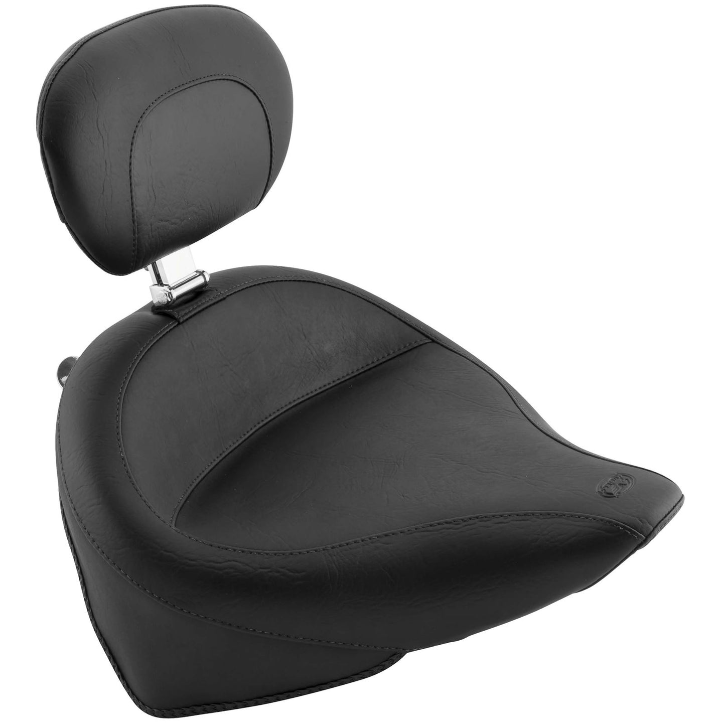 Mustang Motorcycle Products Wide Solo Seat with Driver Backrest - 8-17 FLST 79487_108575