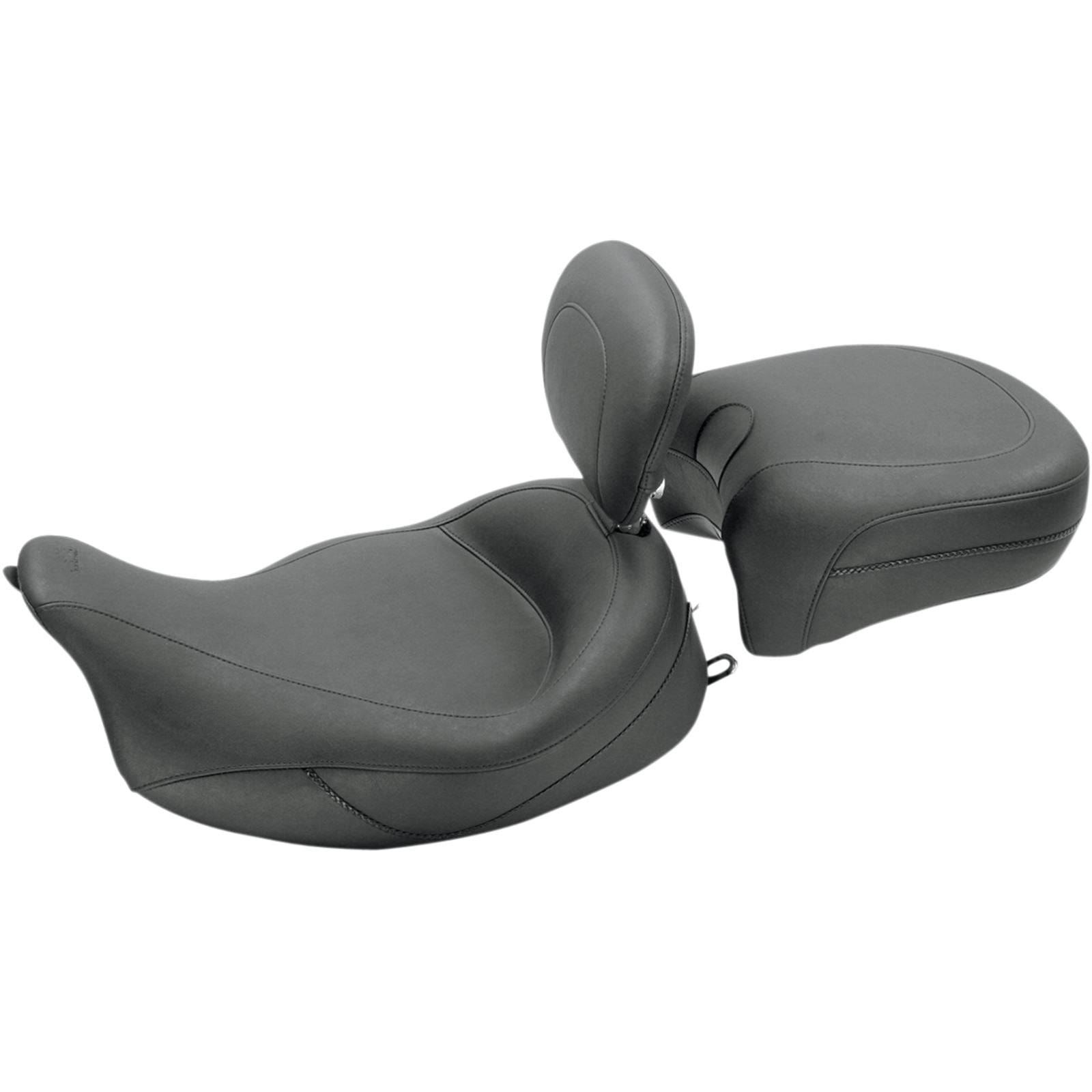 Mustang Motorcycle Products Super Solo Seat with Driver Backrest '08+FL 79446_447332