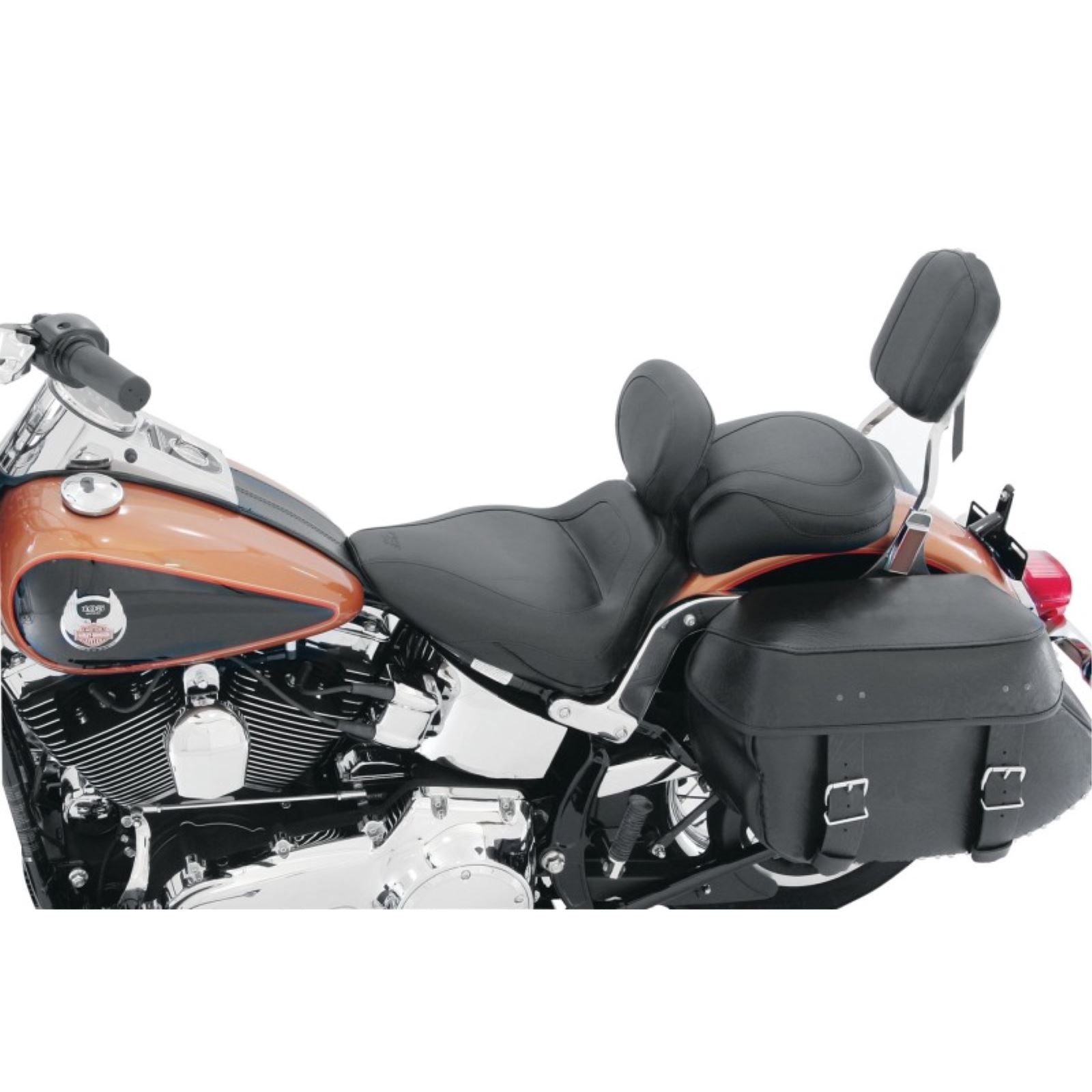 Mustang Motorcycle Products Vintage Pillion Seat fits Harley-Davidson Softail '06-'10 79535_1674572