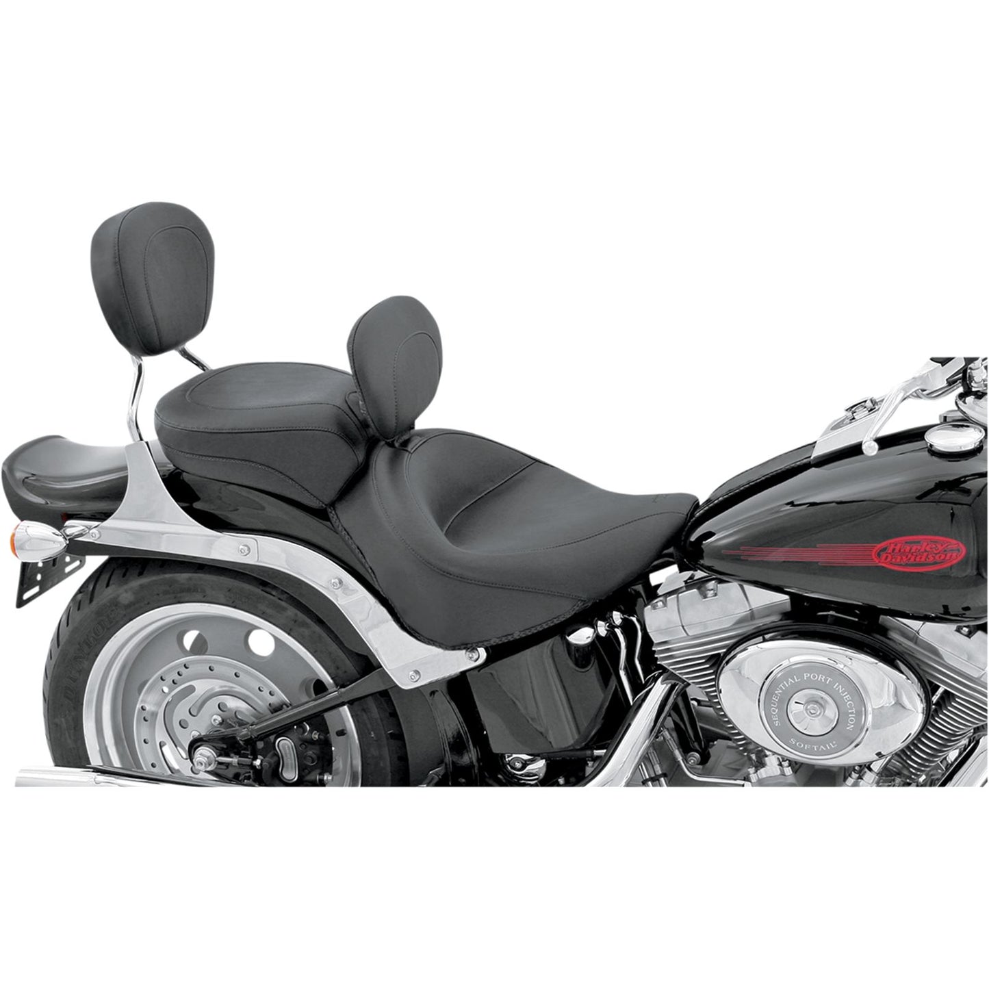 Mustang Motorcycle Products Vintage Solo Seat - Driver's Backrest - Softail '06-'10 79530_447483