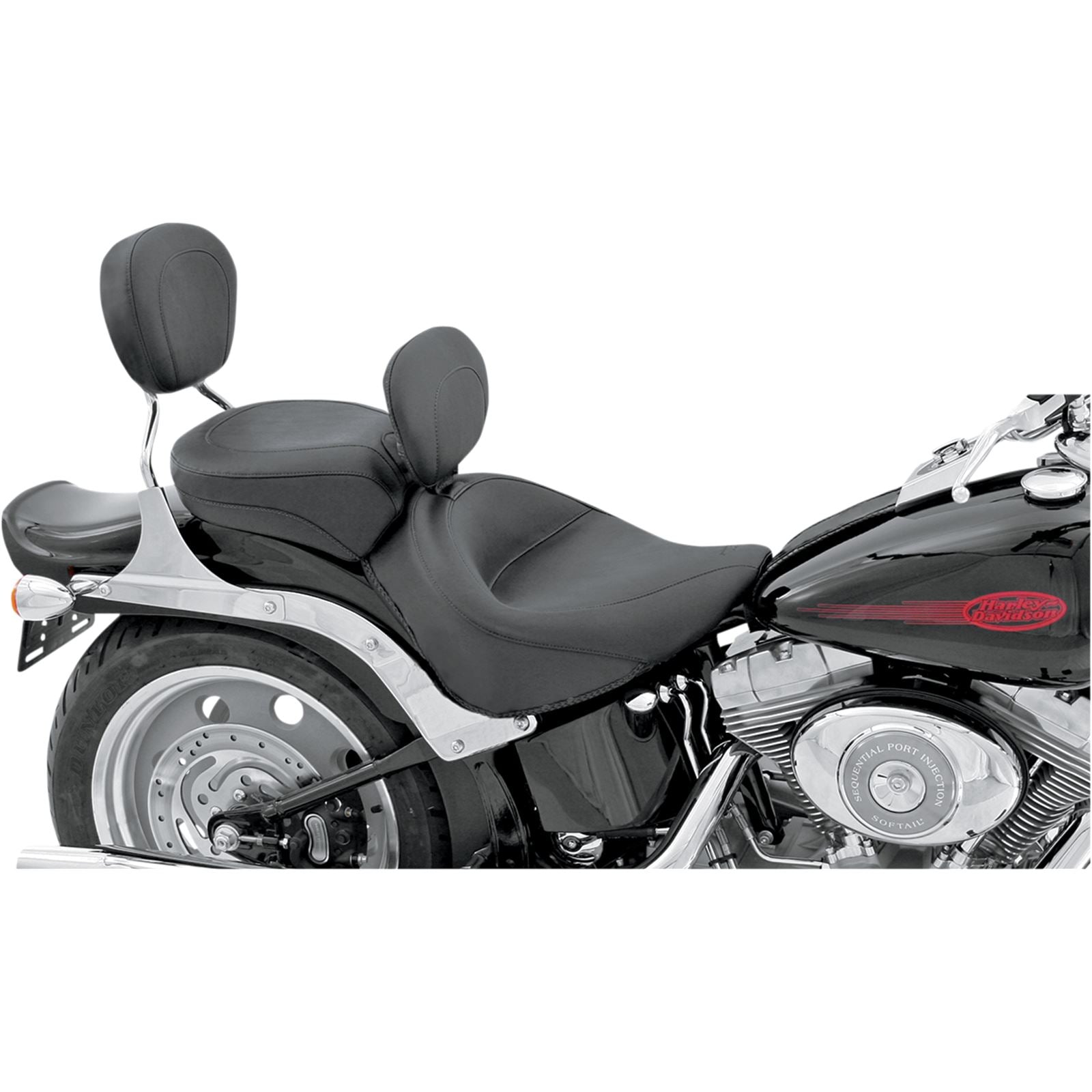 Mustang Motorcycle Products Vintage Solo Seat - Driver's Backrest - Softail '06-'10 79530_447483