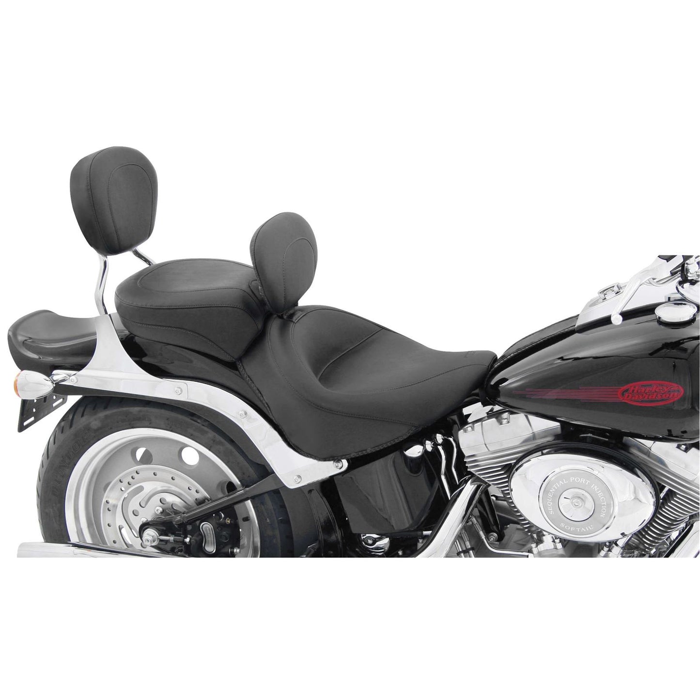 Mustang Motorcycle Products Vintage Solo Seat - Driver's Backrest - Softail '06-'10 79530_108597