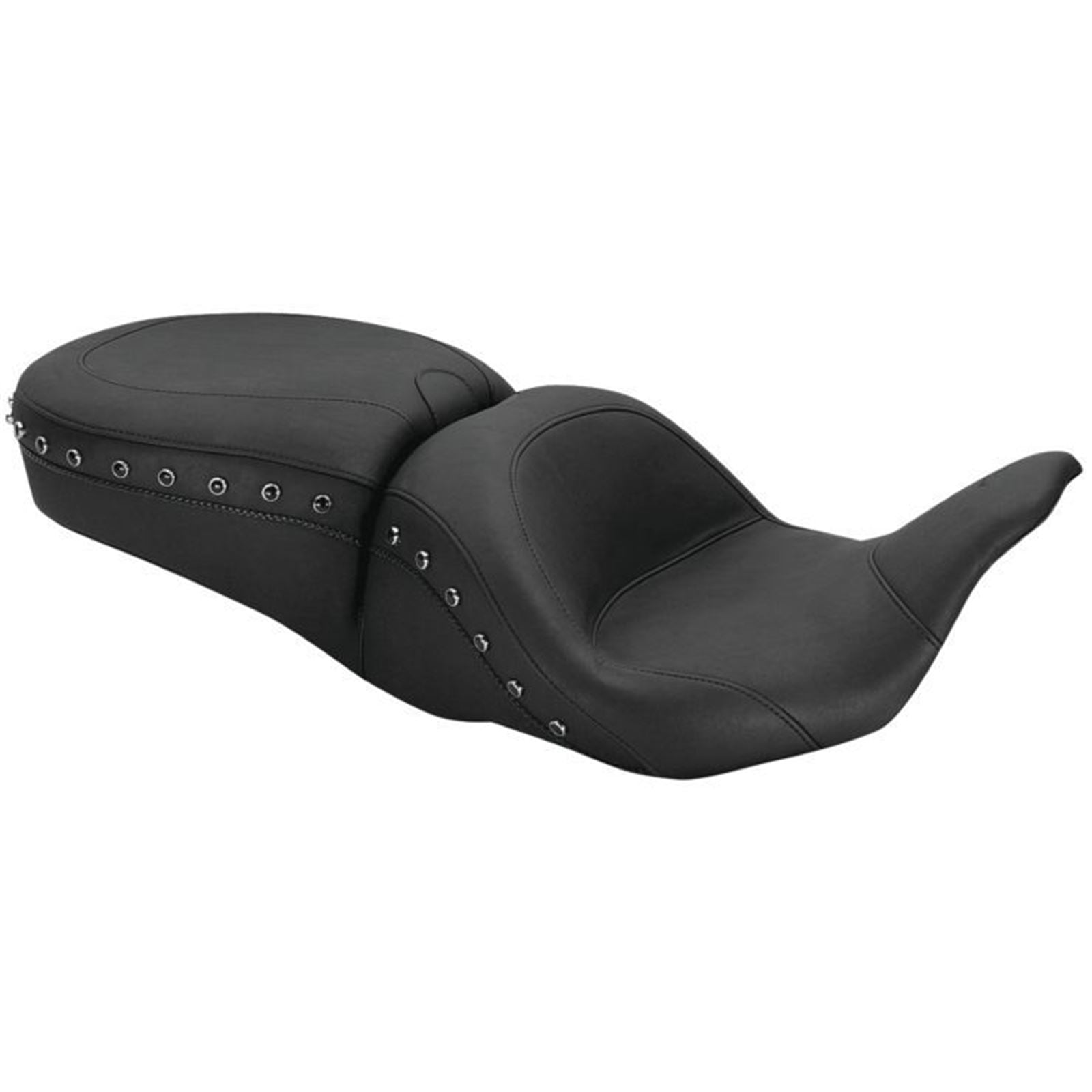 Mustang Motorcycle Products One-Piece LowDown Touring Seat with Black Pearl Studs 79702_1164885