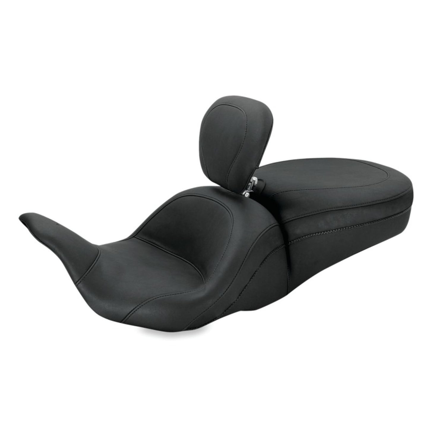 Mustang Motorcycle Products Lowdown Seat with Driver Backrest - Plain 79703_1674681