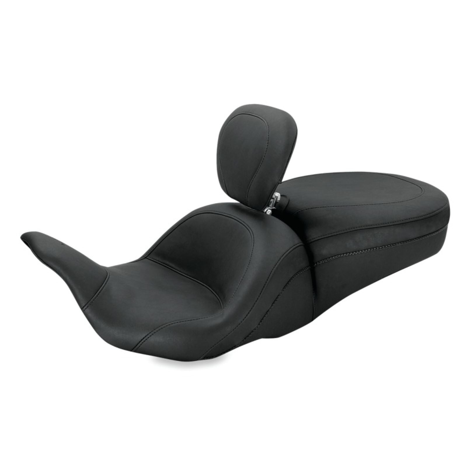 Mustang Motorcycle Products Lowdown Seat with Driver Backrest - Plain 79703_1674681