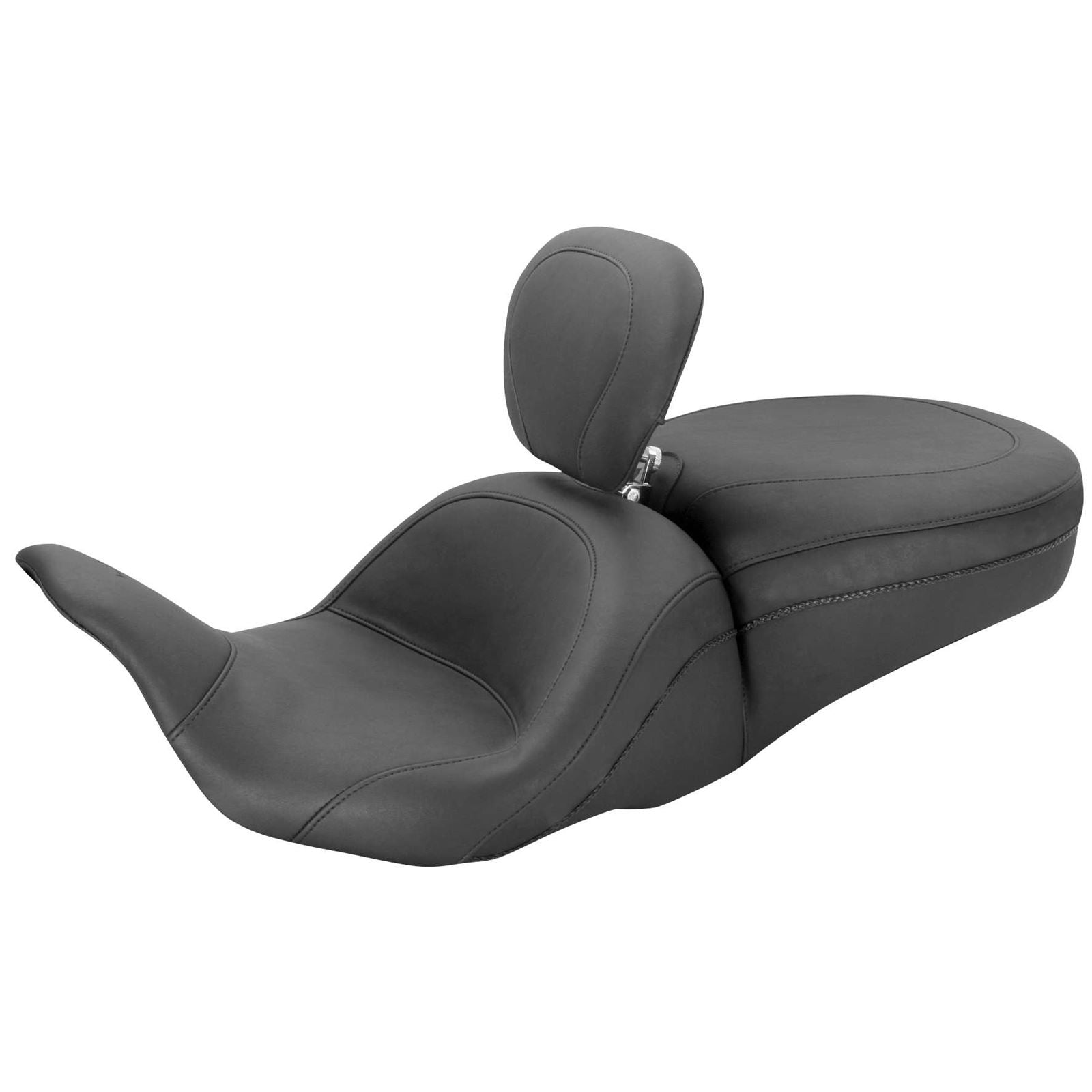 Mustang Motorcycle Products Lowdown Seat with Driver Backrest - Plain 79703_108606