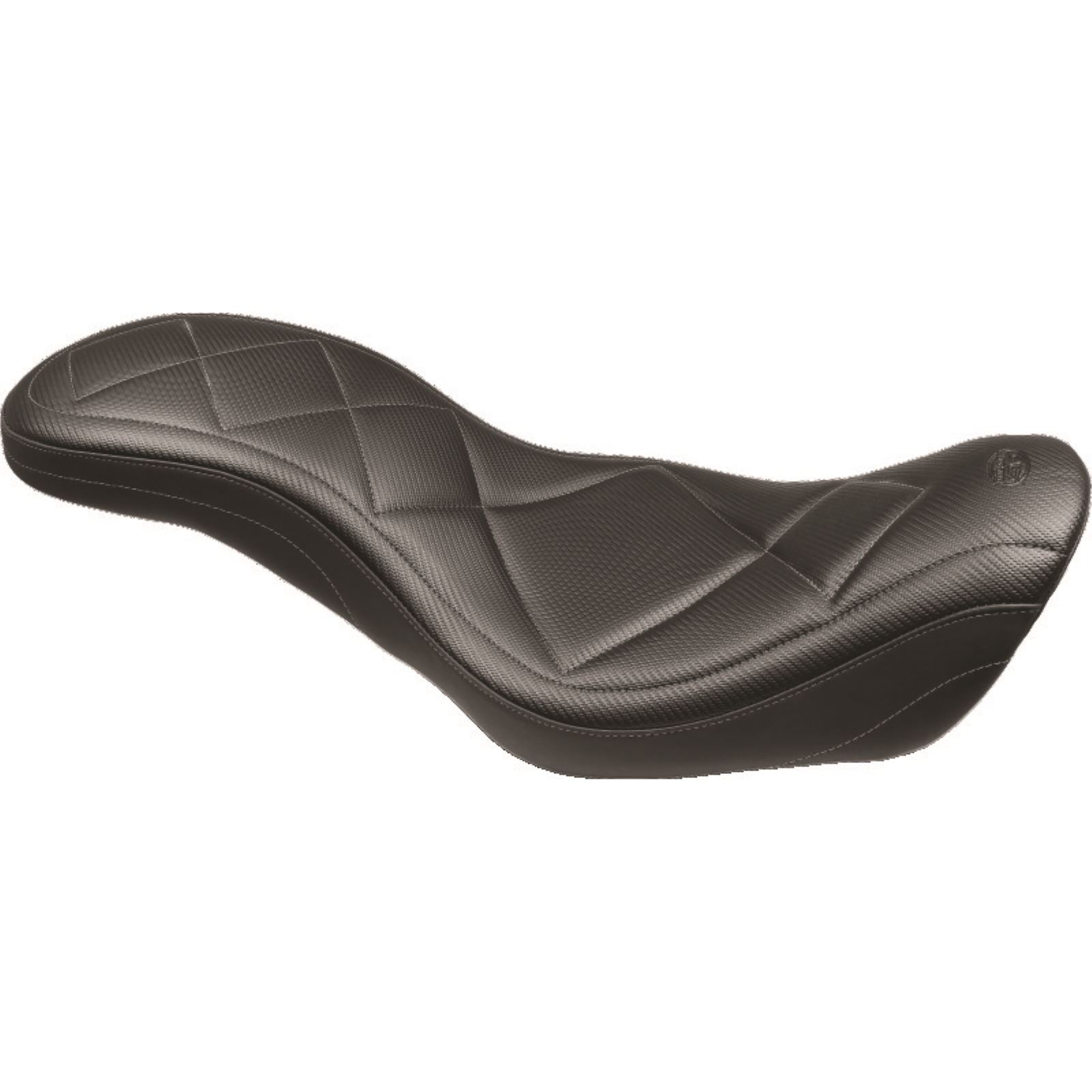 Mustang Motorcycle Products Lowdown Seat with Driver Backrest - Plain 79703_1674679