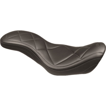 Mustang Motorcycle Products Lowdown Seat with Driver Backrest - Plain 79703_1674679