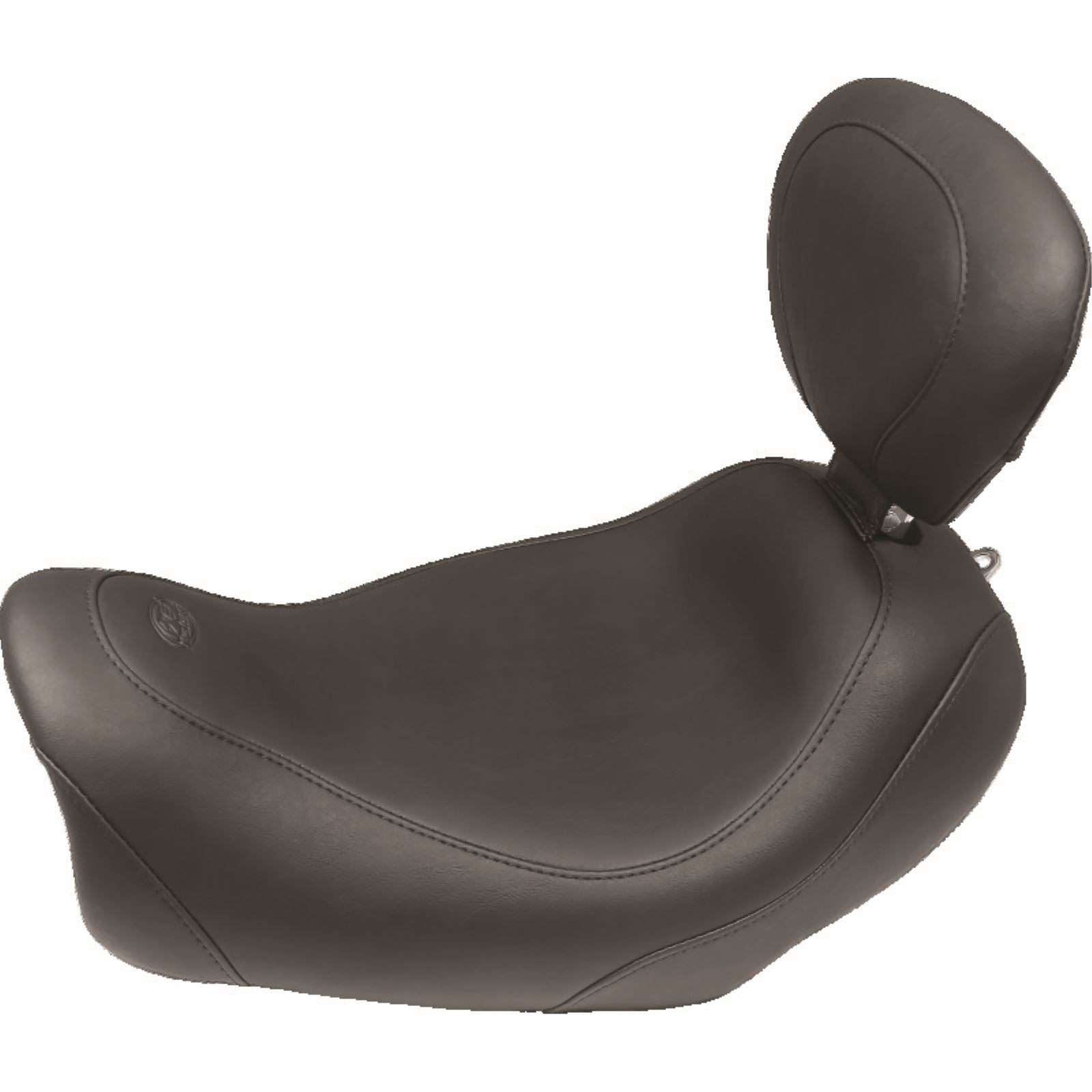 Mustang Motorcycle Products Lowdown Seat with Driver Backrest - Chrome Studded 79704_1674677