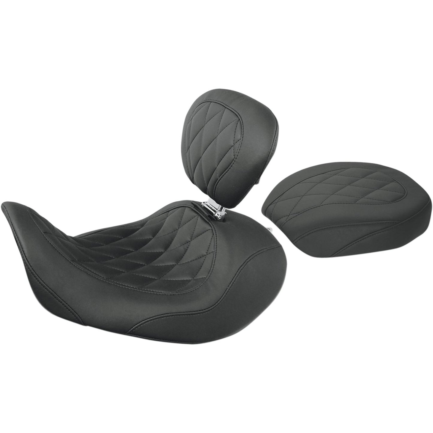 Mustang Motorcycle Products Wide Tripper Rear Seat - Diamond - Dyna 76705_447652