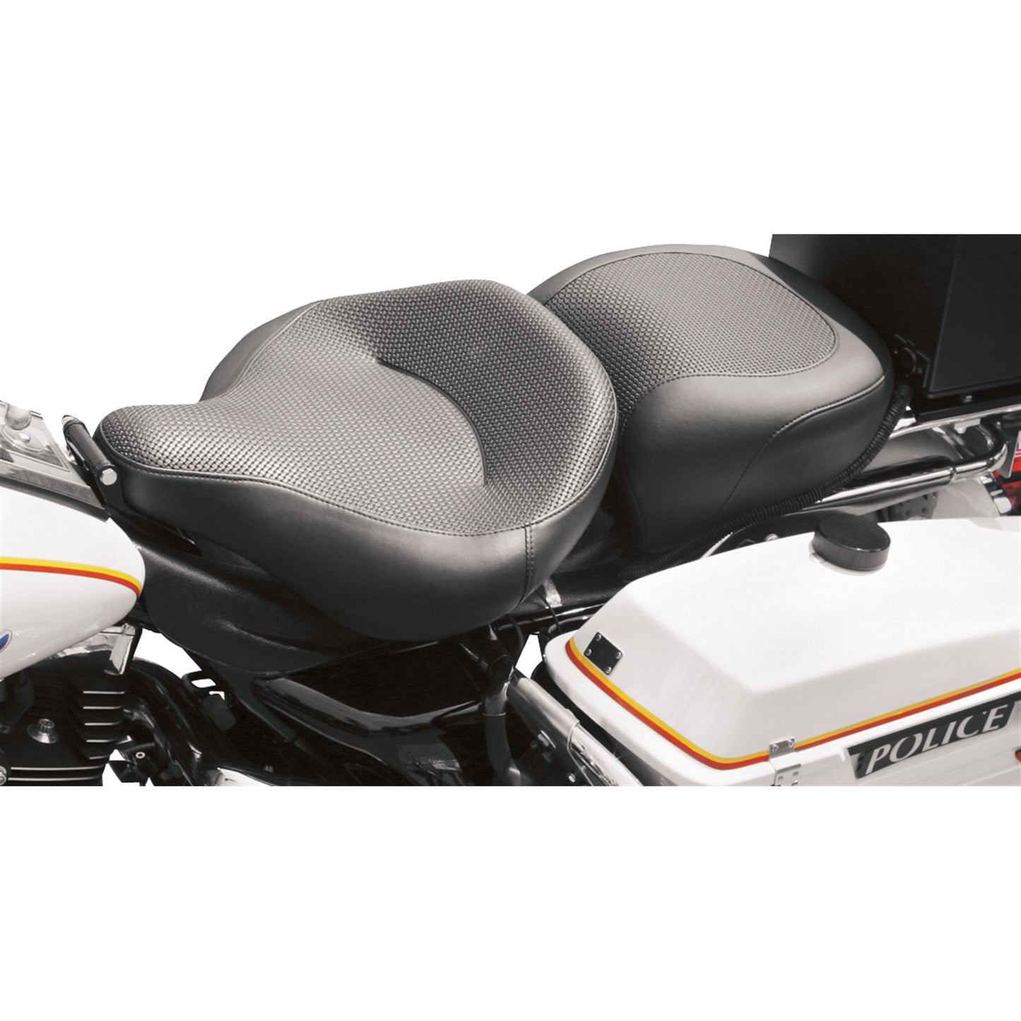 Mustang Motorcycle Products Rear Police Seat - Textured - RoadKing '97-'07 79436_447770
