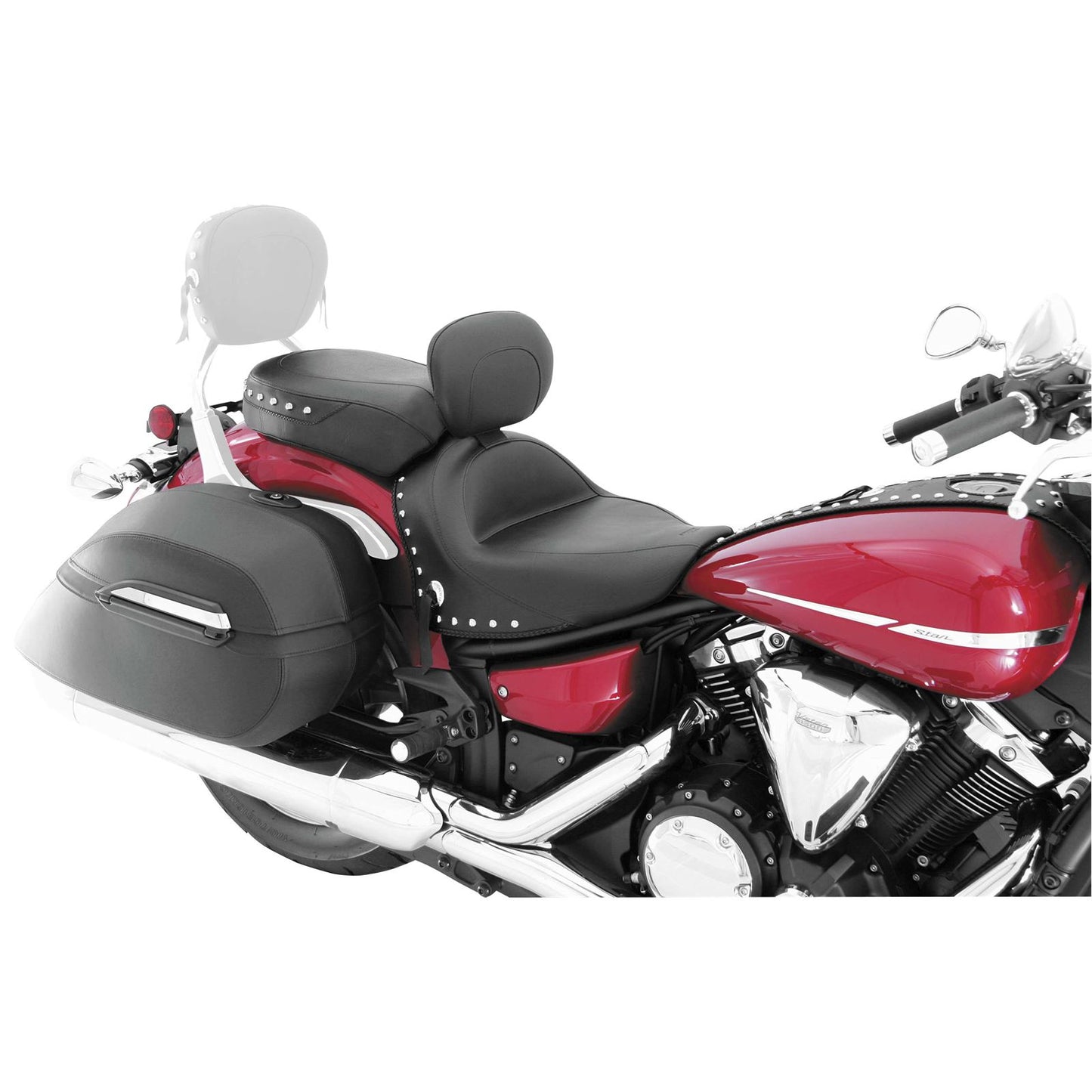 Mustang Motorcycle Products Sport Seat - Studded - Driver's Backrest - V-Star 1300 79476_108720