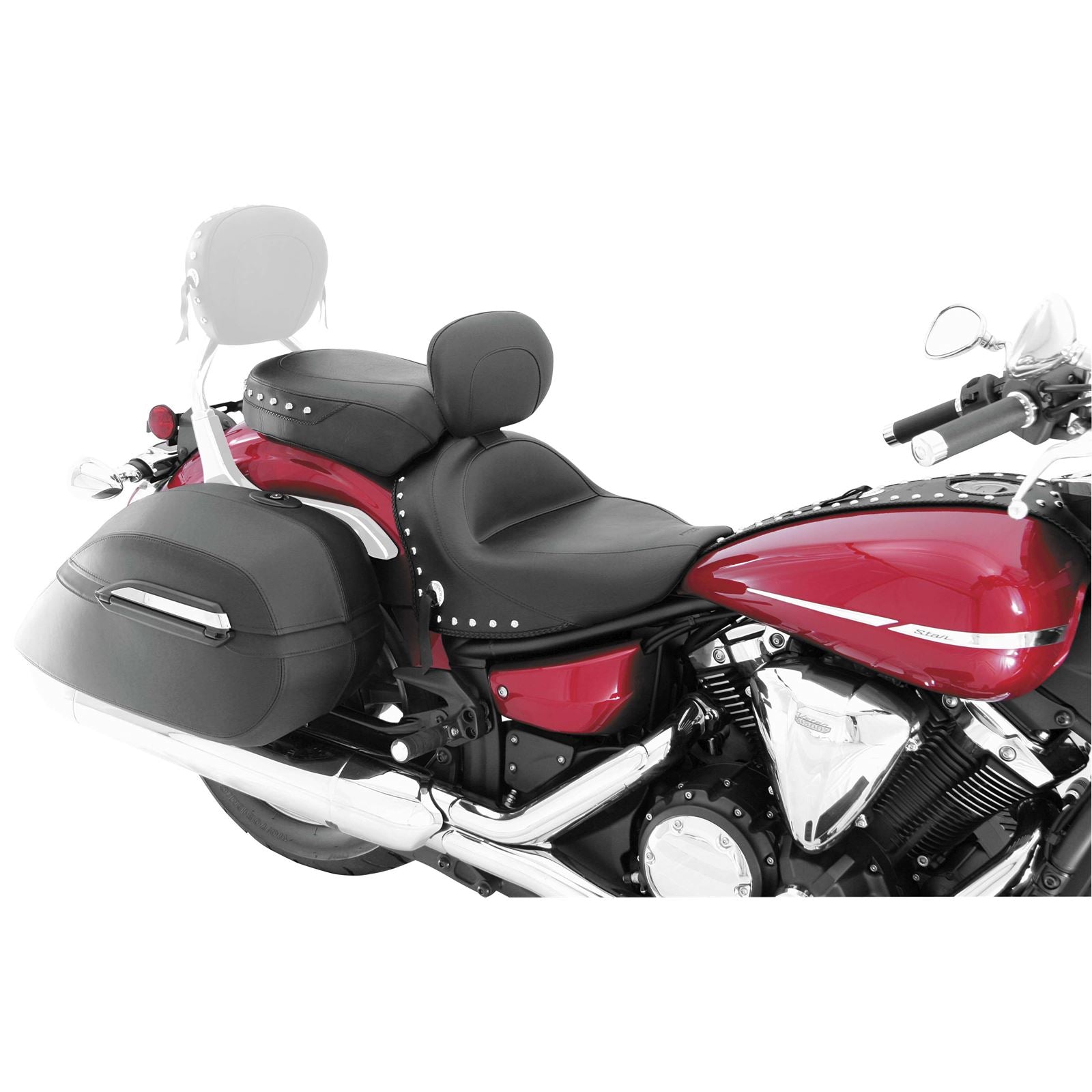 Mustang Motorcycle Products Sport Seat - Studded - Driver's Backrest - V-Star 1300 79476_108720