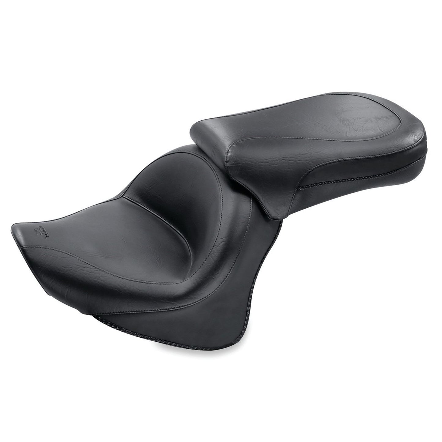 Mustang Motorcycle Products Wide Touring Two-Piece Seat for Yamaha V-Star - Original - Black [MPN: 76111]_1164898