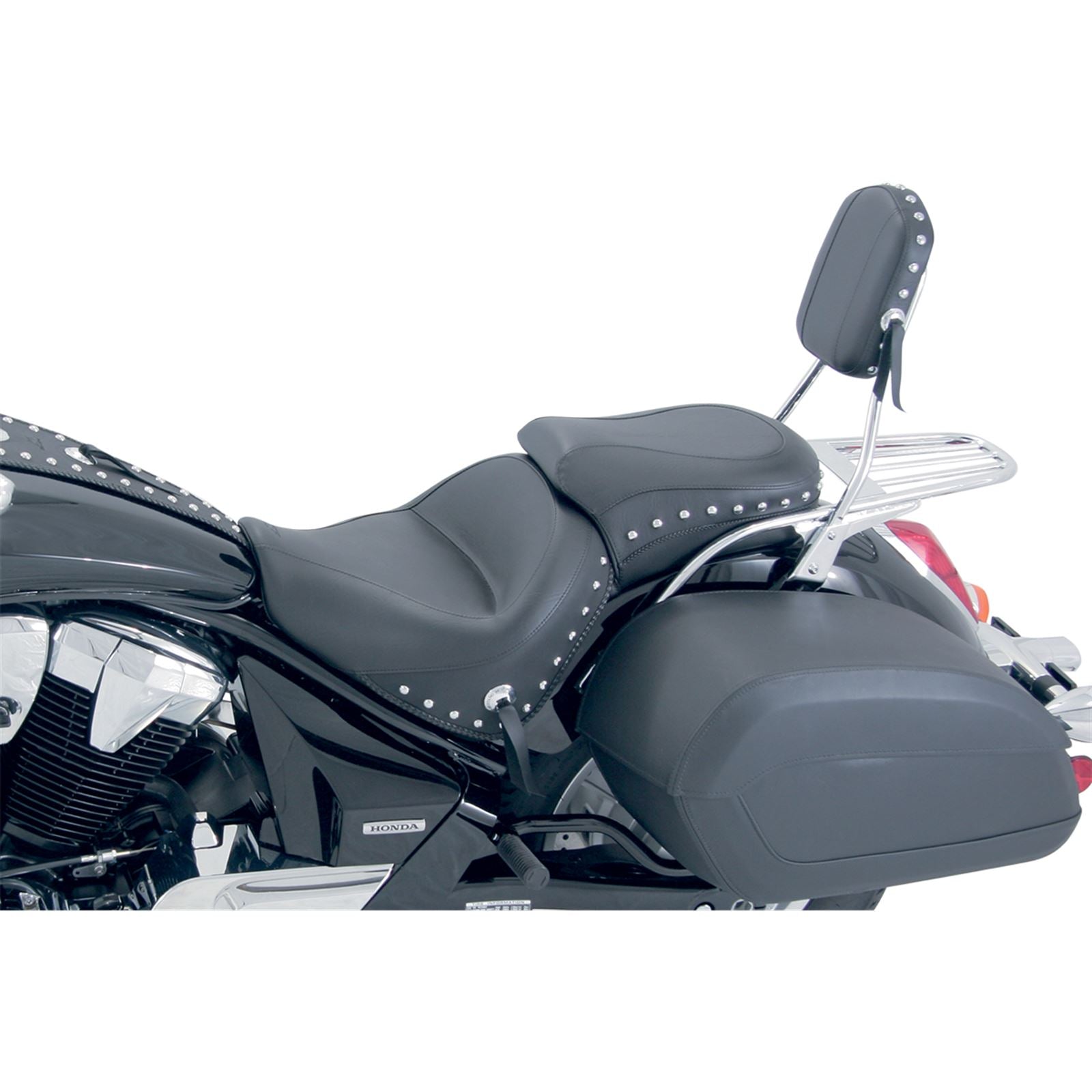 Mustang Motorcycle Products Wide Touring Seat - Chrome Studded 76640_447893