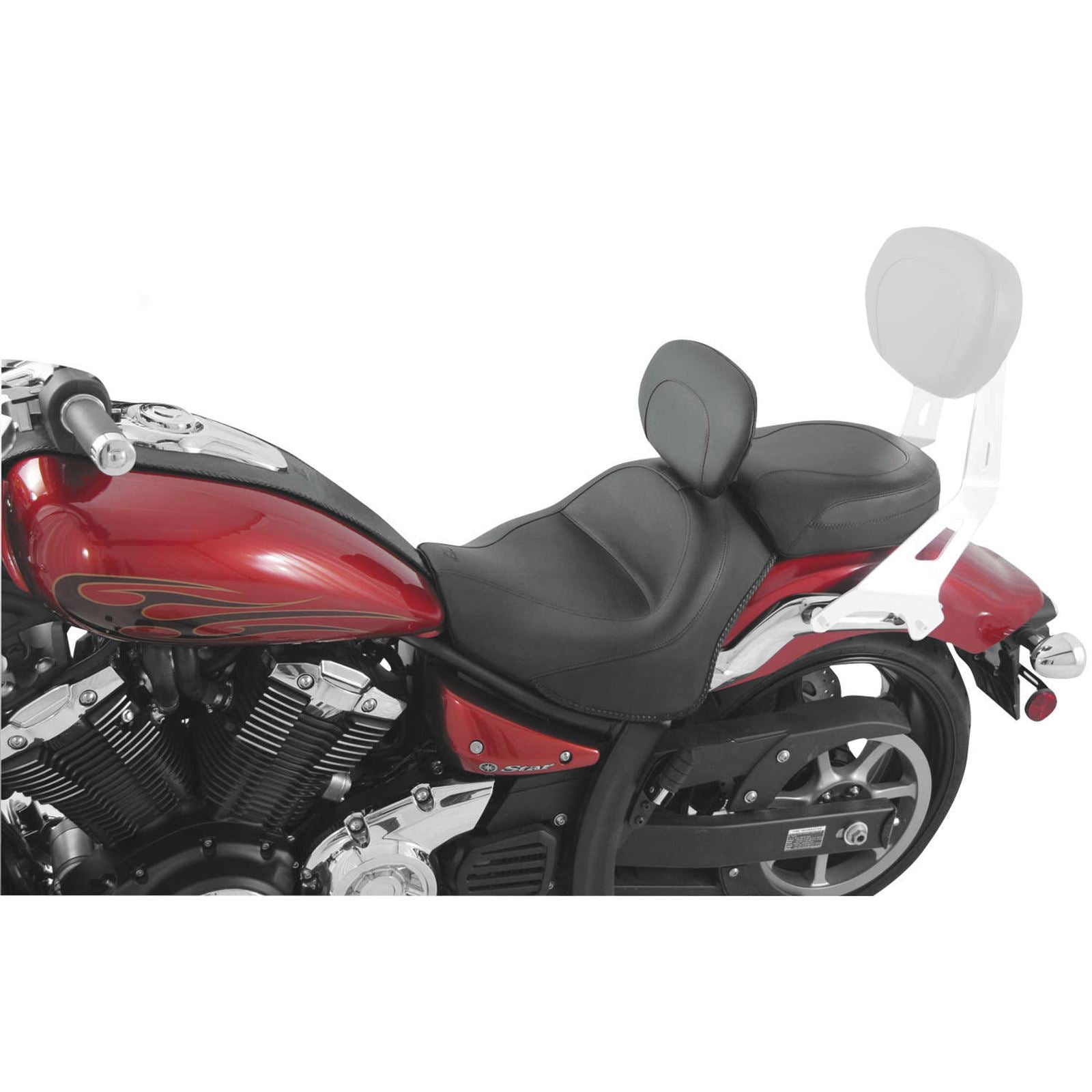 Mustang Motorcycle Products Wide Touring Seat - Driver Backrest - Stryker 79661_108750