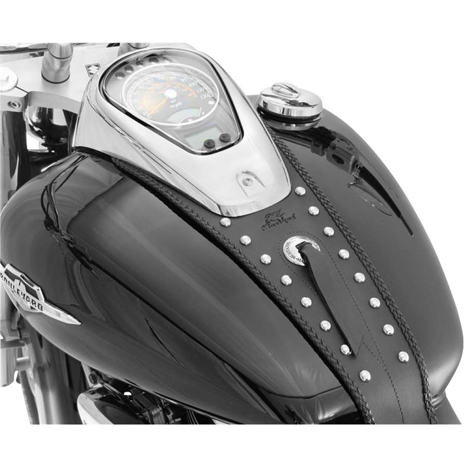 Mustang Motorcycle Products Tank Bib for Suzuki VL800 Volusia & Boulevard C50 - Chrome [MPN: 93172]_108840