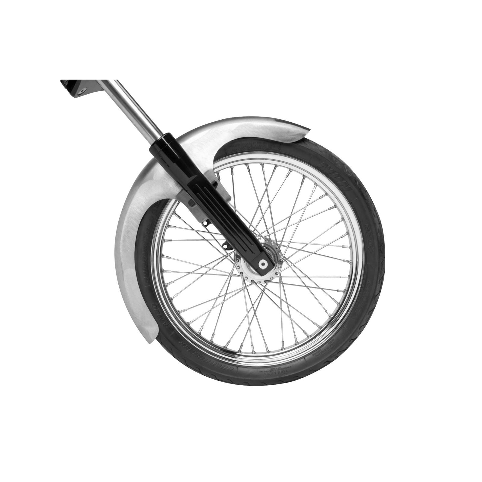 Biker's Choice 21" Outlaw Raw Steel Front Fender 090501_108901