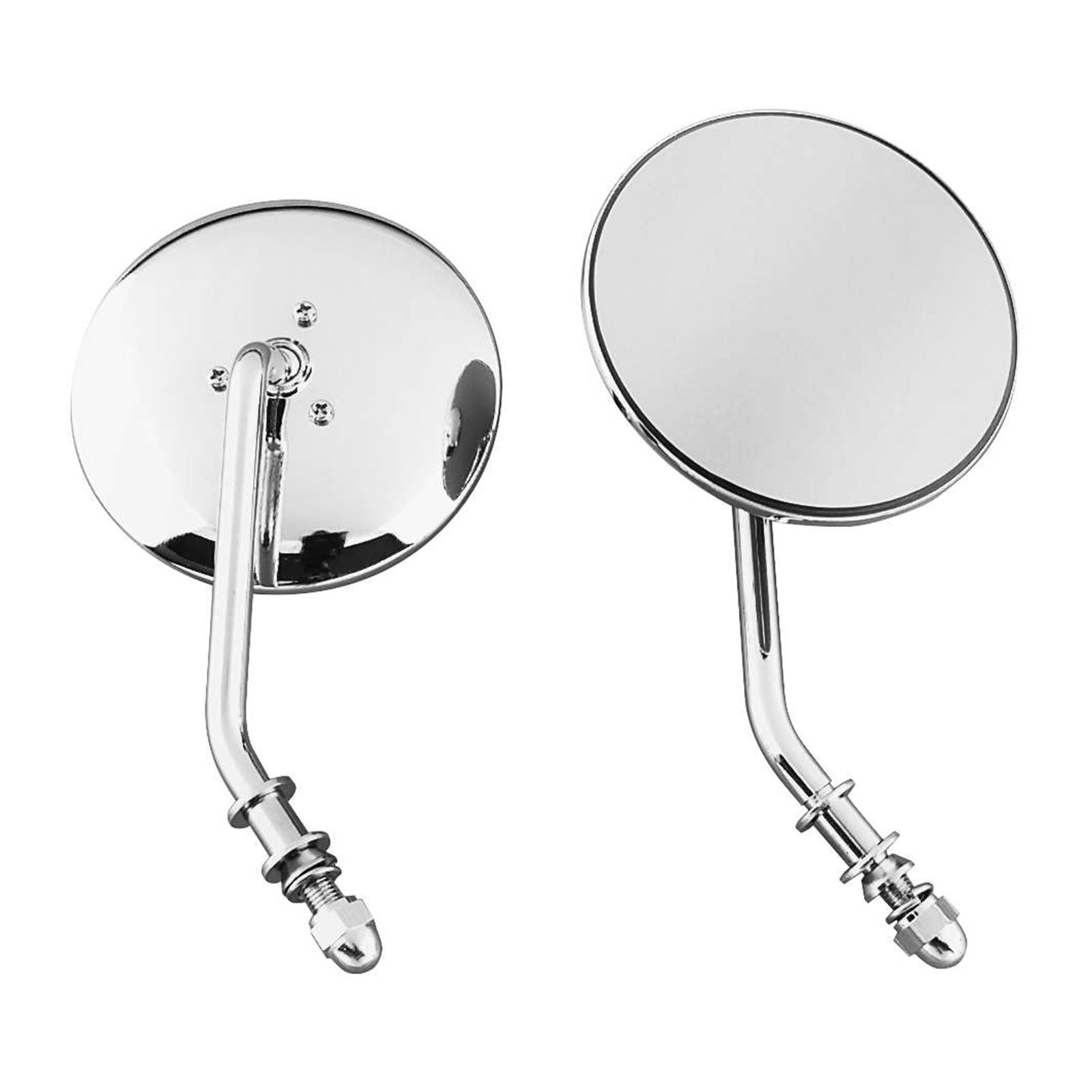 Biker's Choice 4" Round Mirror Chrome- Short Right 270264_108928